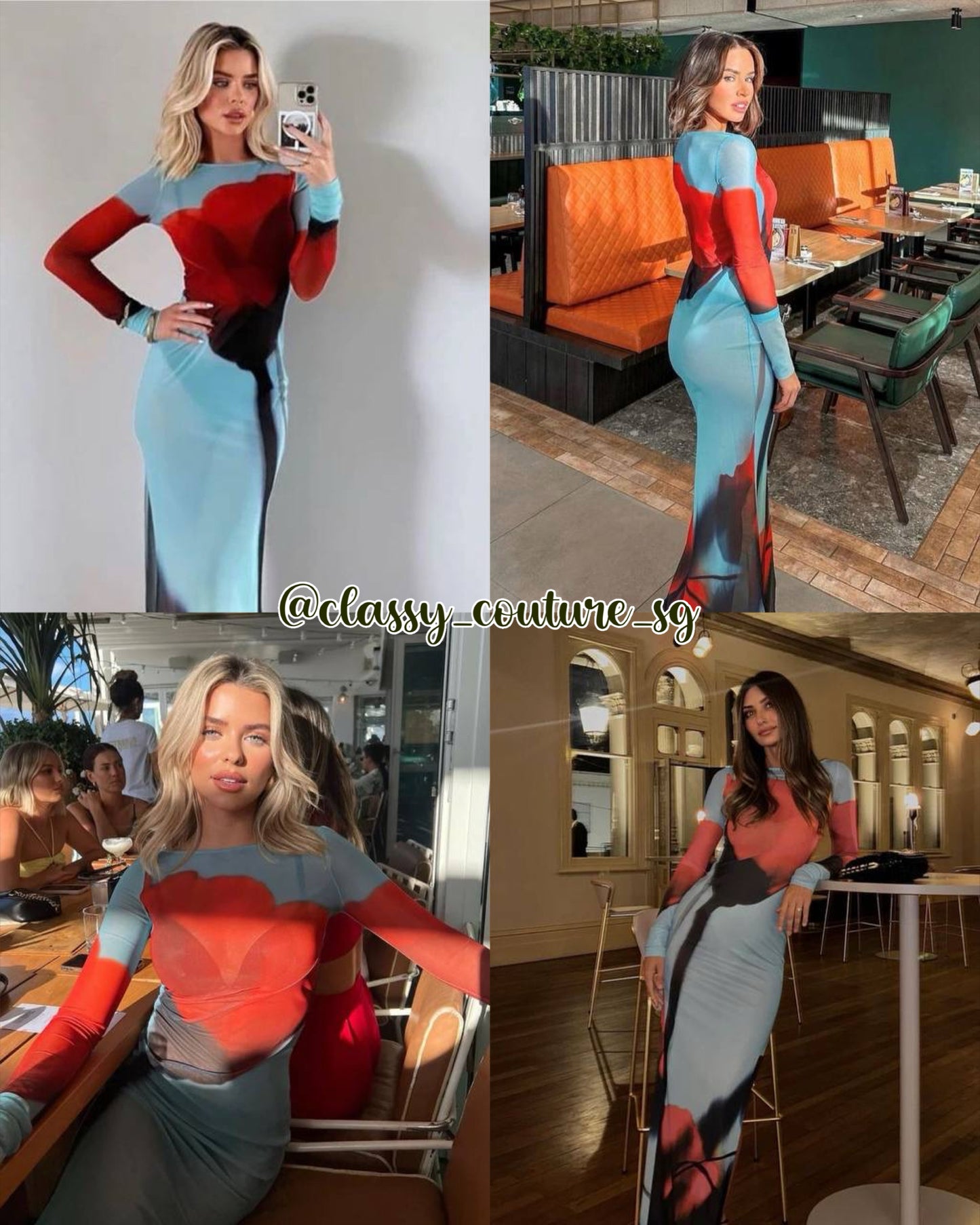 RB Santino Tulip Sheer Maxi Dress