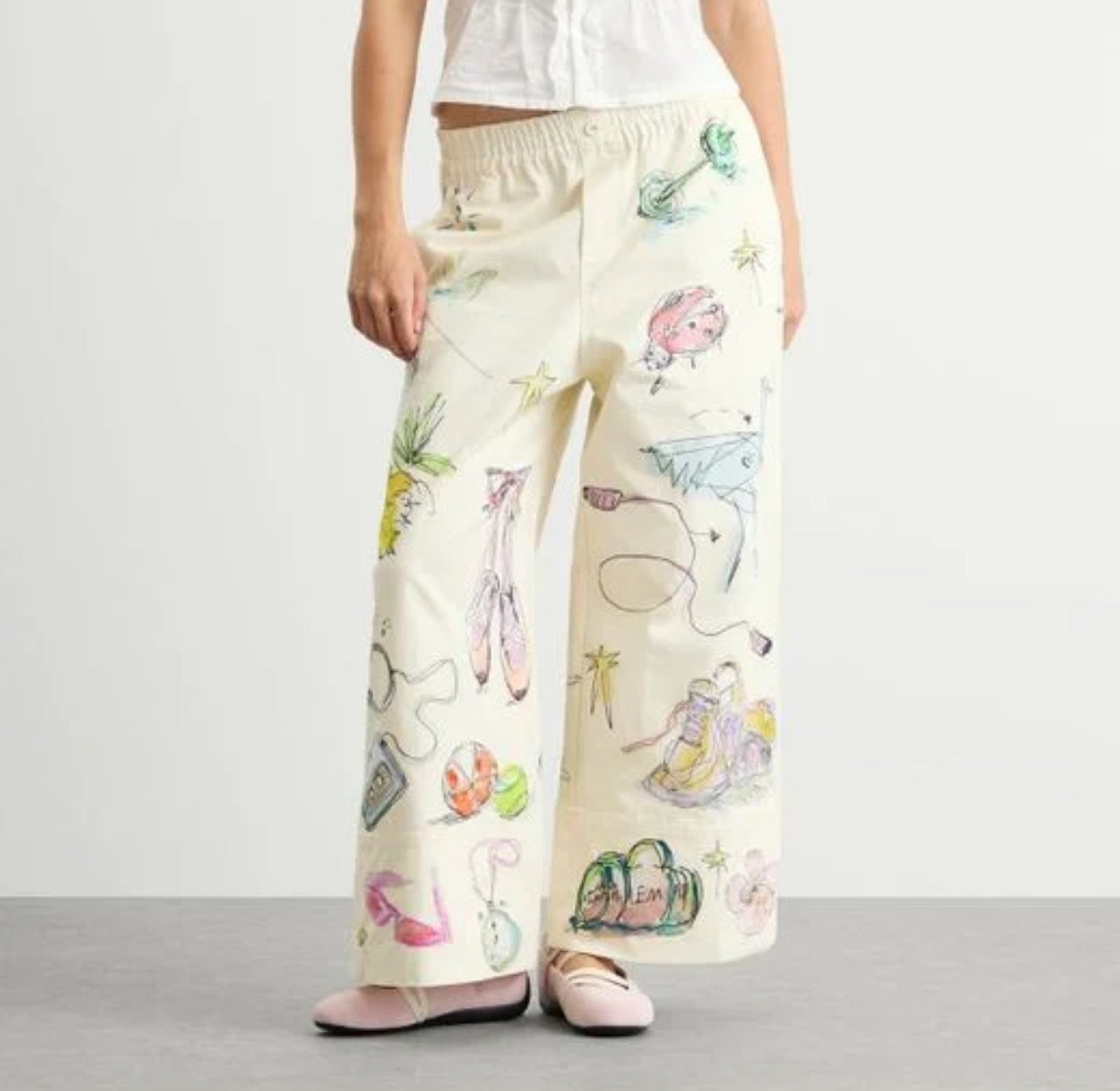ALM Court Cotton Oversized Shirt | Wide Leg Pant | Set