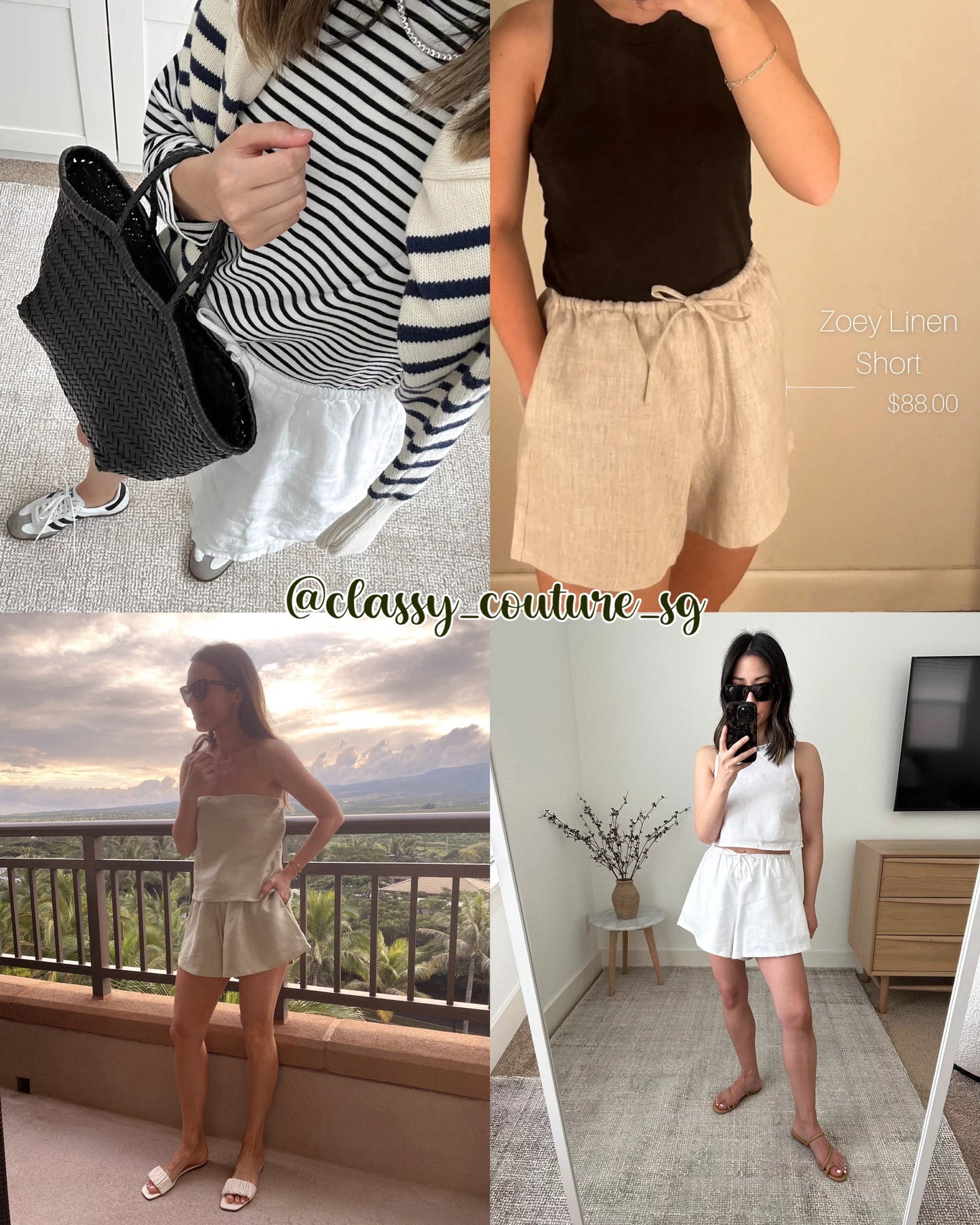 Ref Zoey Linen Shorts