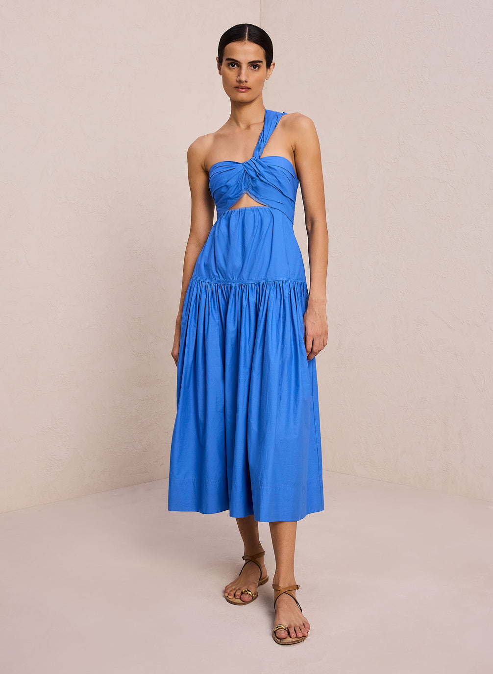 ALC Aubrey Cotton Midi Dress in Coastal Blue