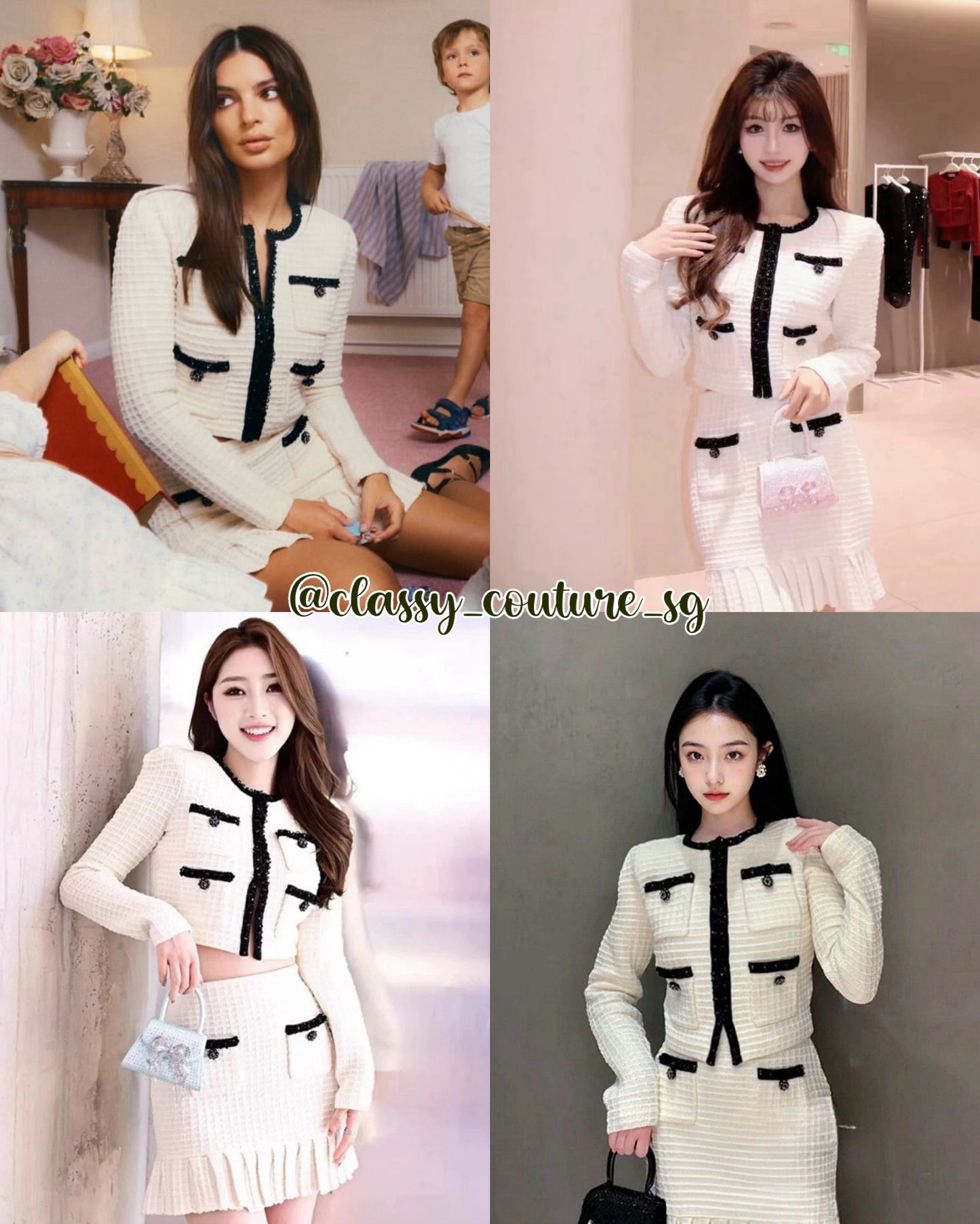 SP Cream Textured Knit Cardigan | Mini Skirt | Set