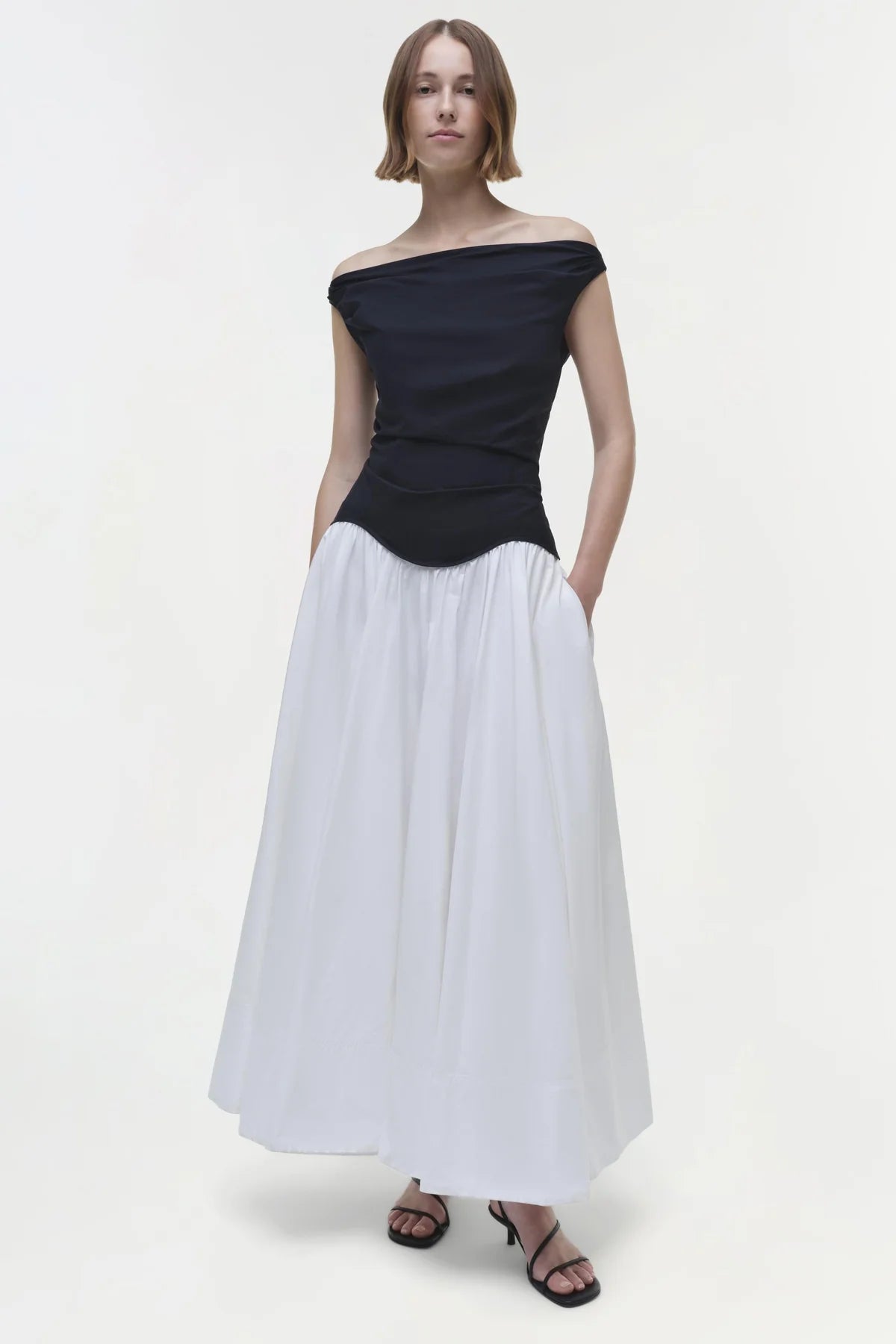 Restock! JS Cersei Off Shoulder Cotton-Blend Midi Maxi Dress