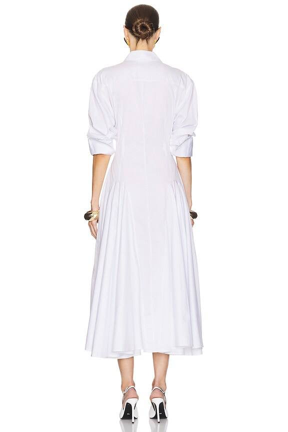 HS Godet Shirtdress Cotton Midi Dress