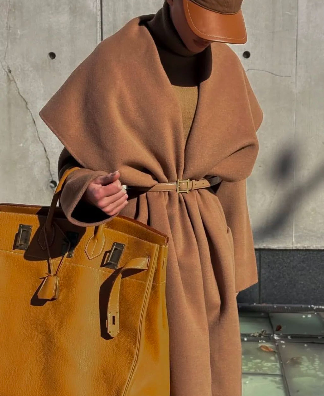 HS The Throw Wool Blend Long Coat