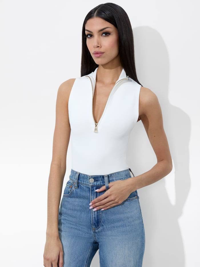 AO Leighton Reversible Mock Neck Viscose-Blend Tank Top