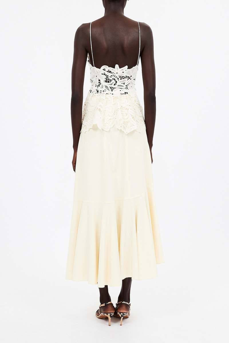 UJ Sabina Faux Wrap Cotton-Blend Midi Skirt