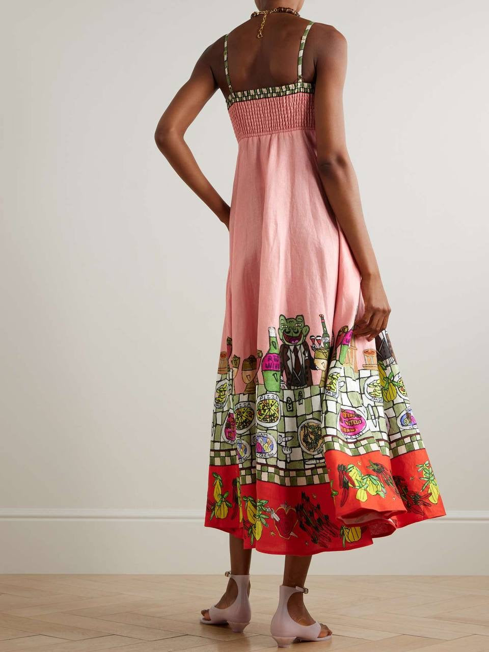 ALM Contessa Linen Midi Dress Sundress