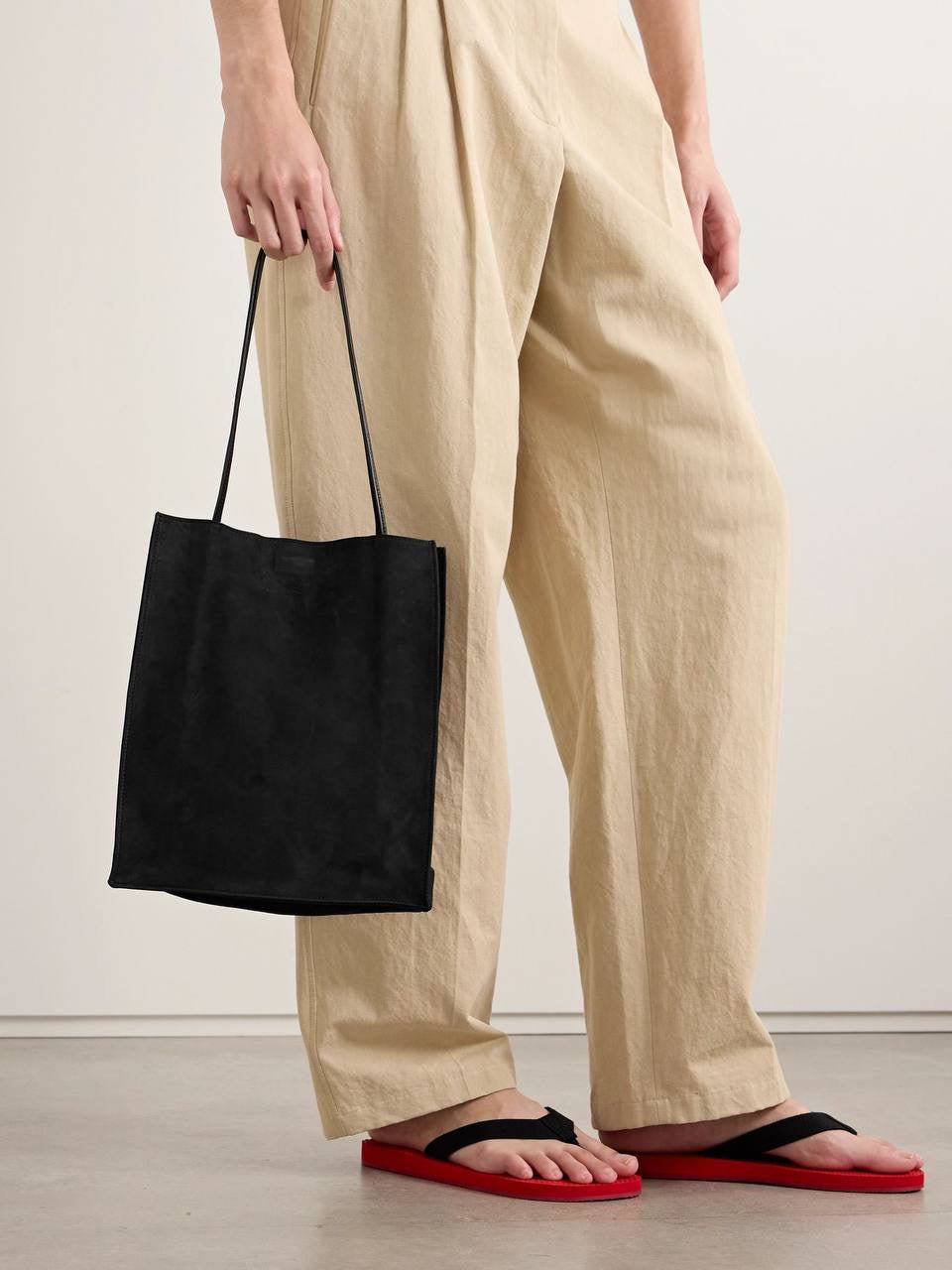 TR To Go Large Nubuck Leather Tote Bag