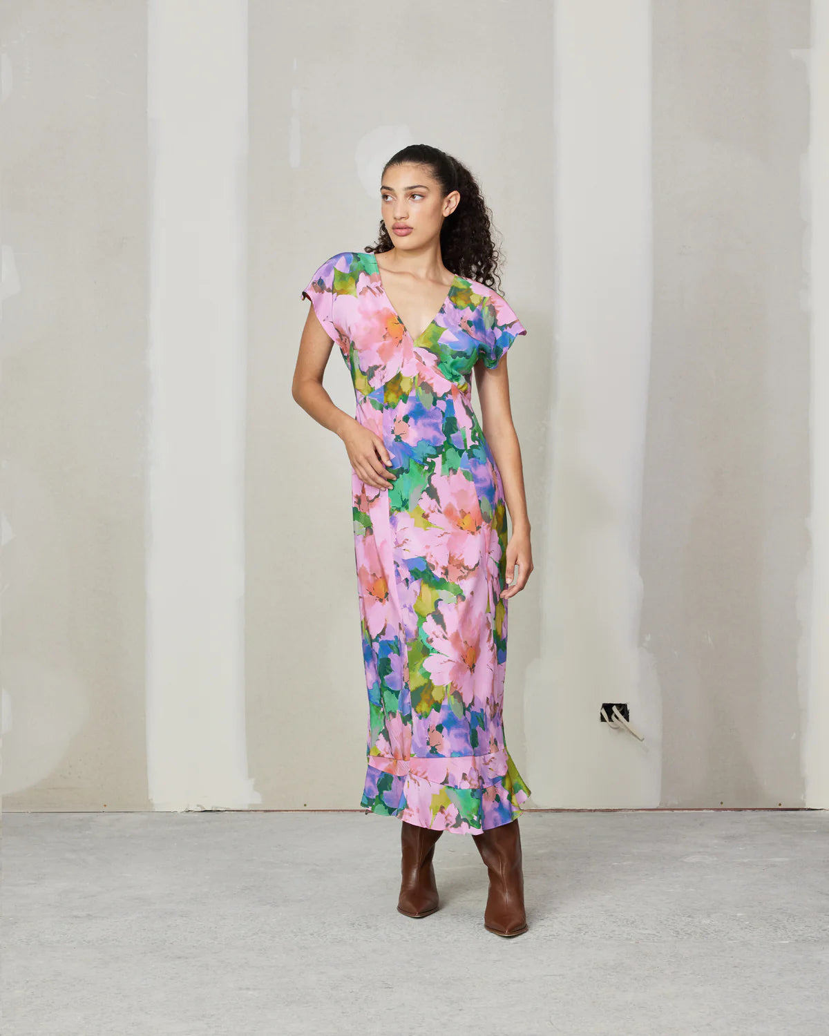 RBY Kata Silk Midi Dress in Dream Floral