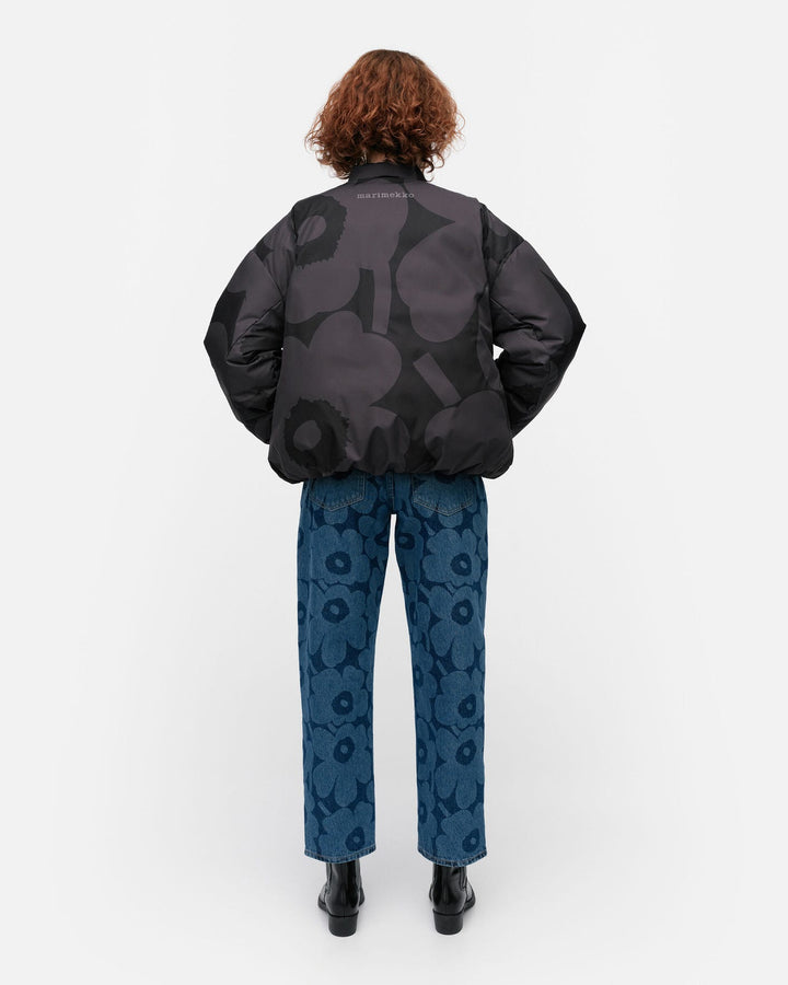MMK Holkki Unikko Lightweight Reversible Padded Jacket in black/grey