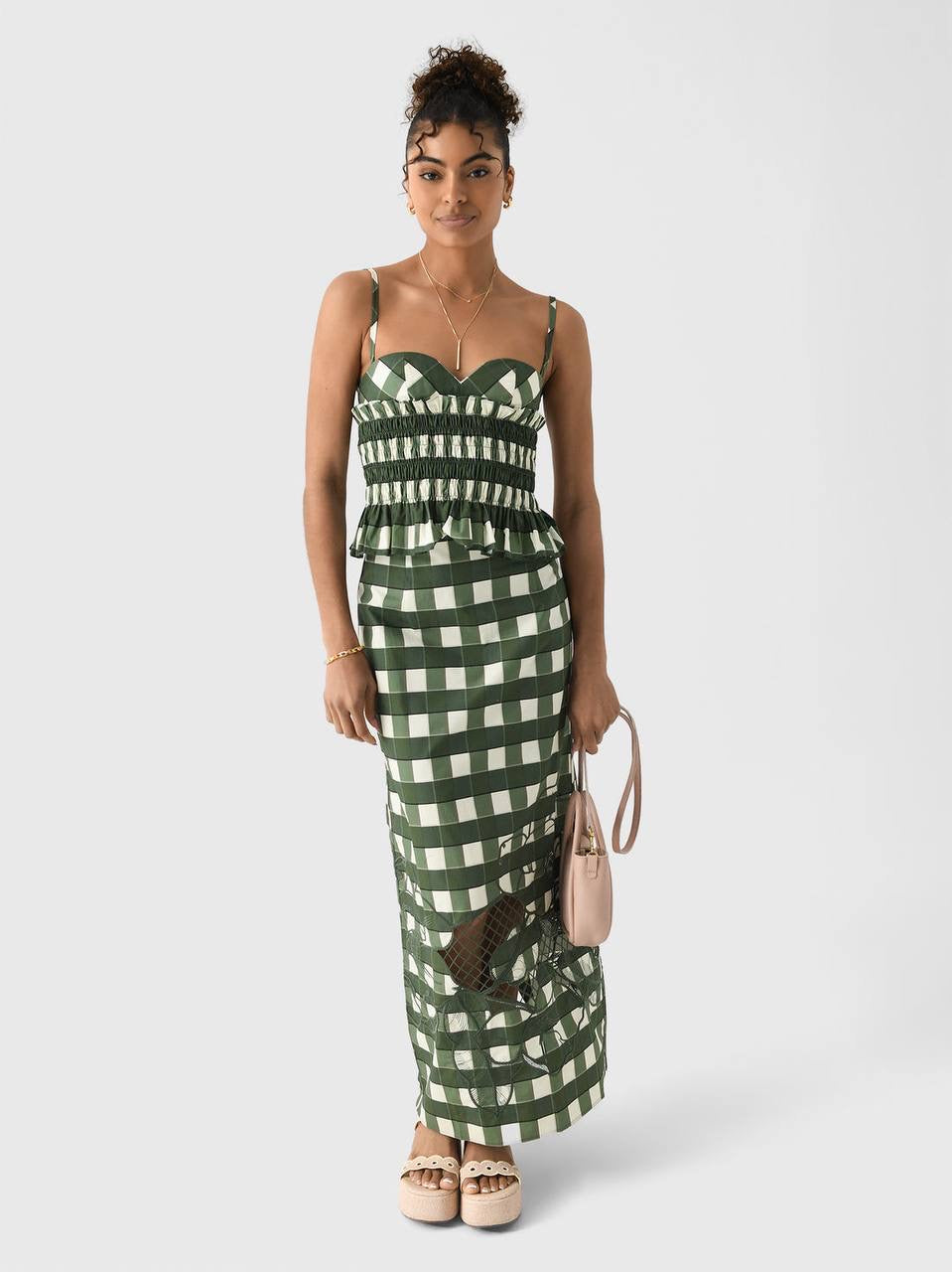 CLE Celeste Shirred Top | Esme Embroidered Midi Skirt | Cotton Set