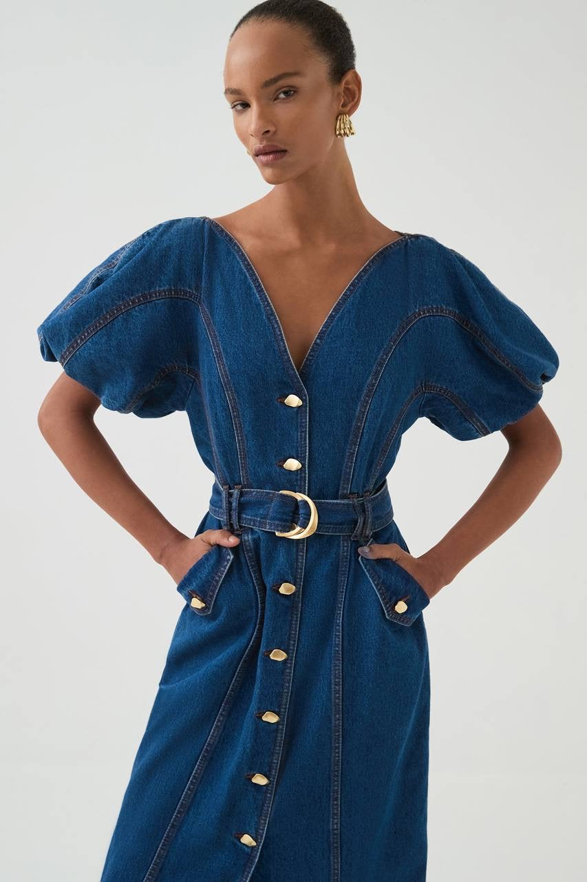 AJ Juno Denim Midi Dress | Harper Denim Midi Dress