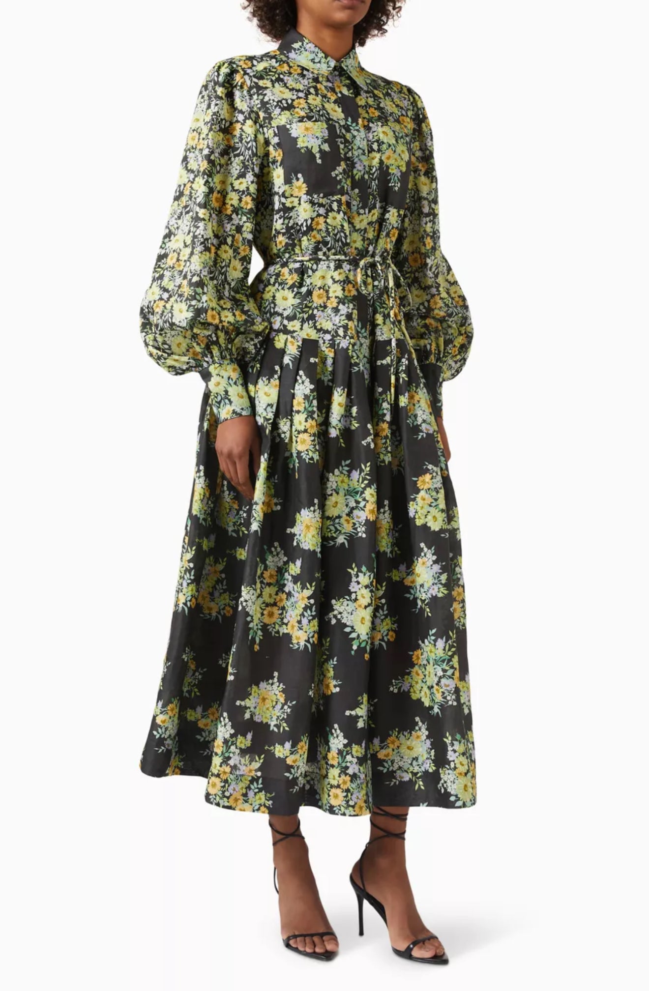 ALM Nina Ramie Shirtdress Midi Dress