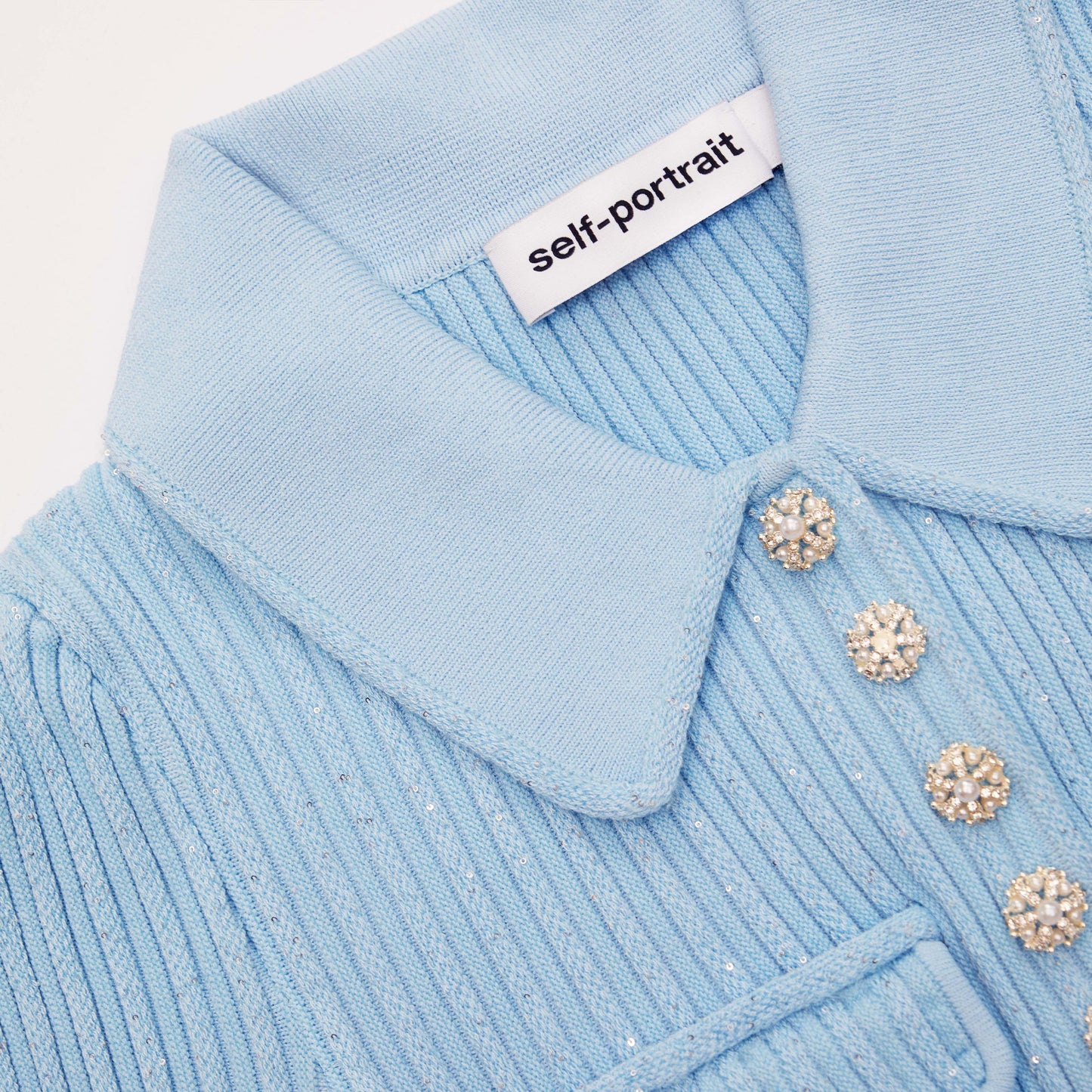 SP Blue Sequin Knit Mini Dress