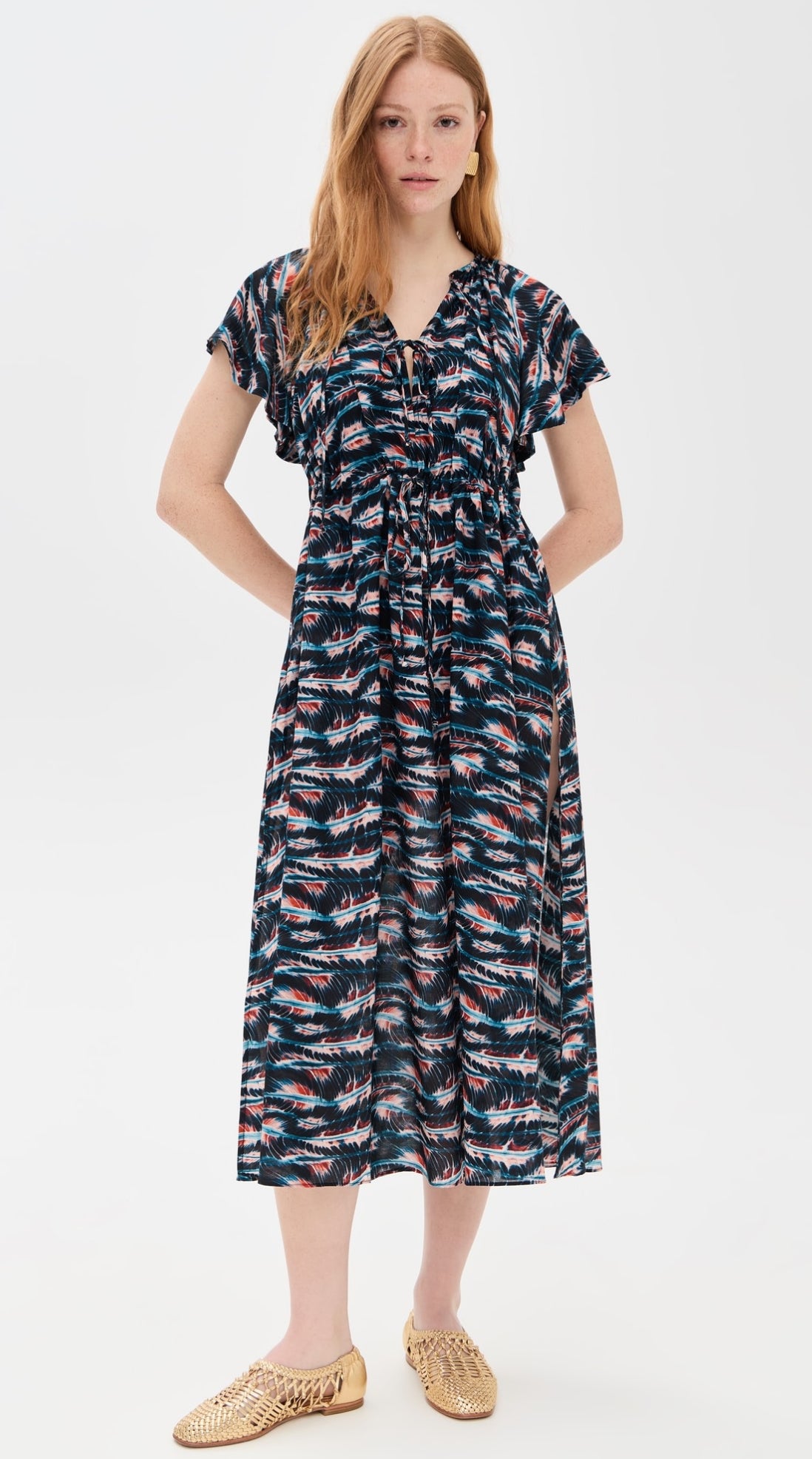 UJ Mikaela Cotton-Viscose Coverup Midi Dress