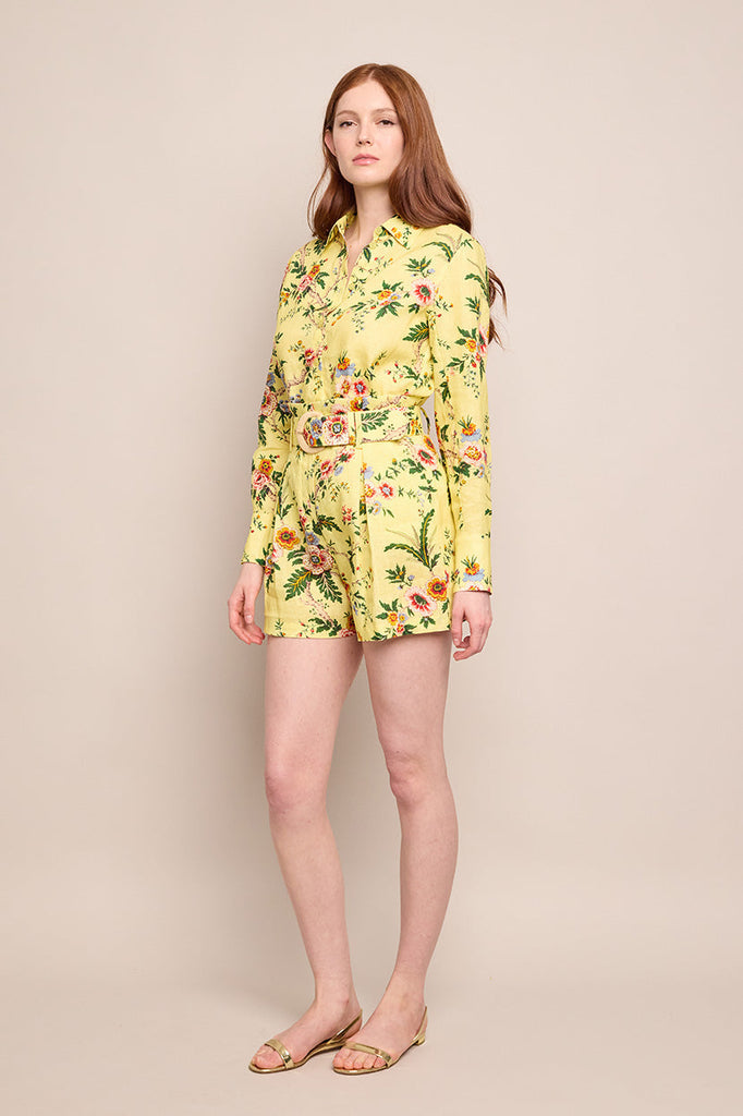 CC Palmer Belted Cotton / Linen Shorts
