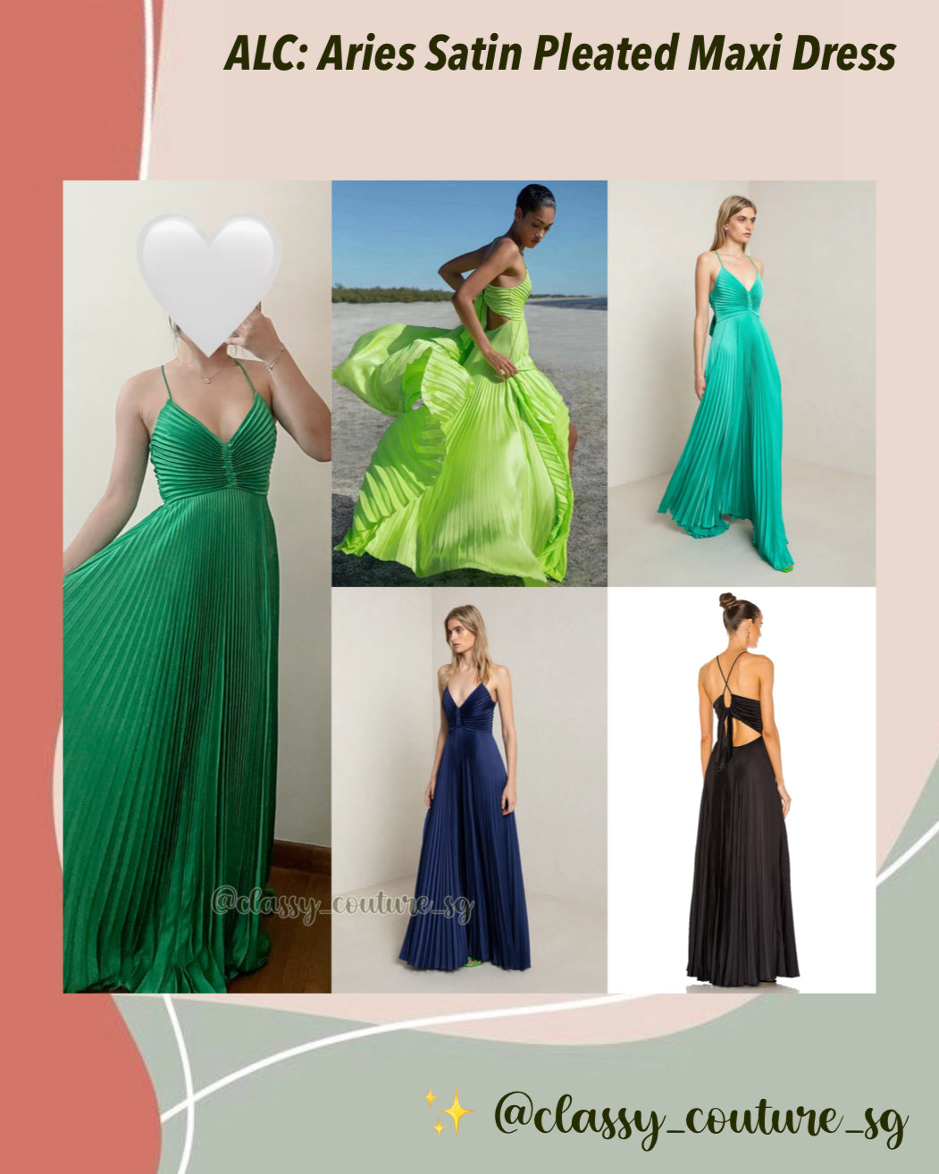 ALC Aries Satin Pleated Maxi Dress ALC Aries Satin Pleated Maxi Dress