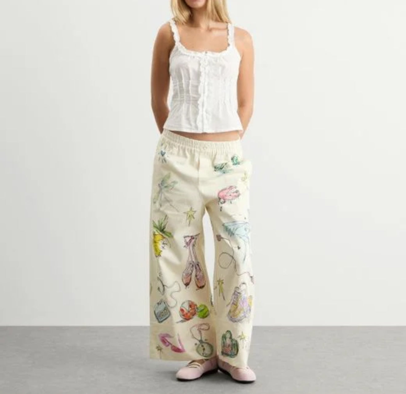 ALM Court Cotton Oversized Shirt | Wide Leg Pant | Set