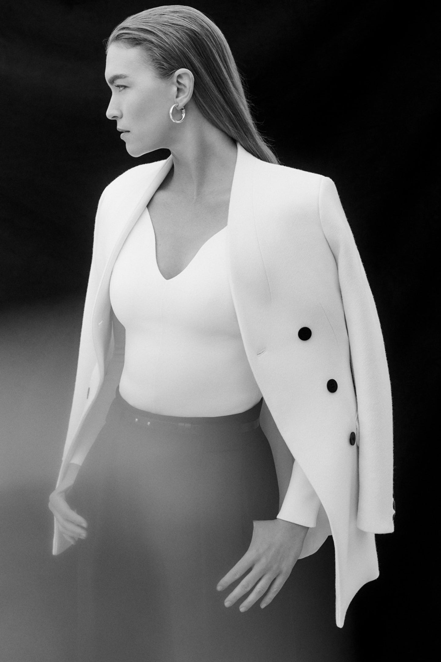 TF Sculpt Knit Bouverie Long Sleeve Sweetheart Top