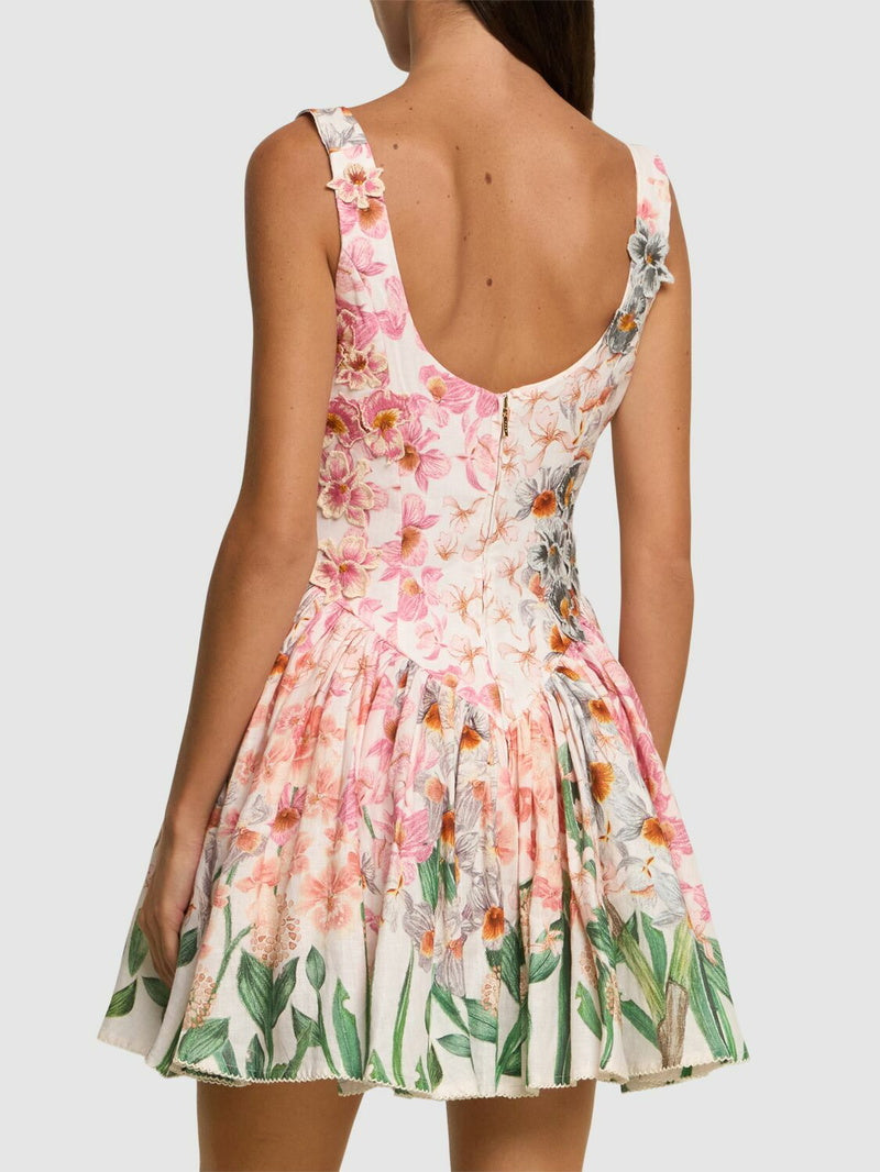 AB Pluma Jardinera Linen Mini Dress