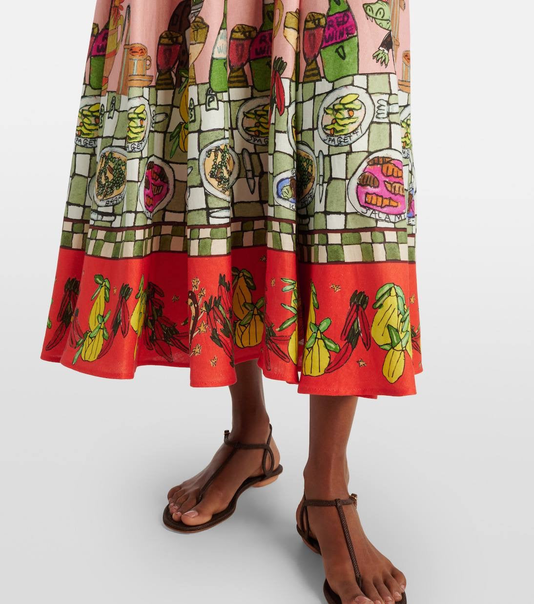 ALM Contessa Linen Midi Dress Sundress