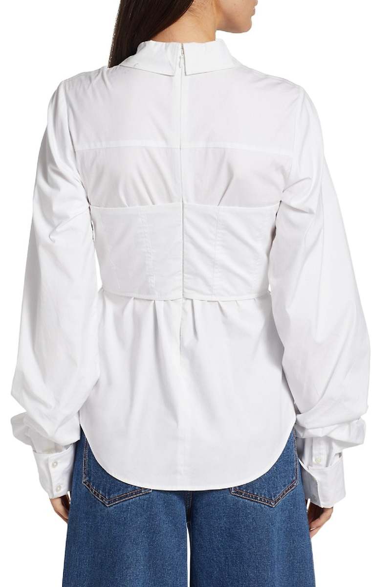 VB Keora Corset-Inspired Cotton Blouse Shirt