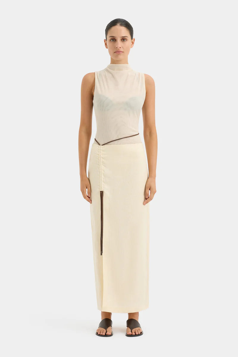 STL Josefina Linen Bodice Top | Corded Midi Skirt | Set