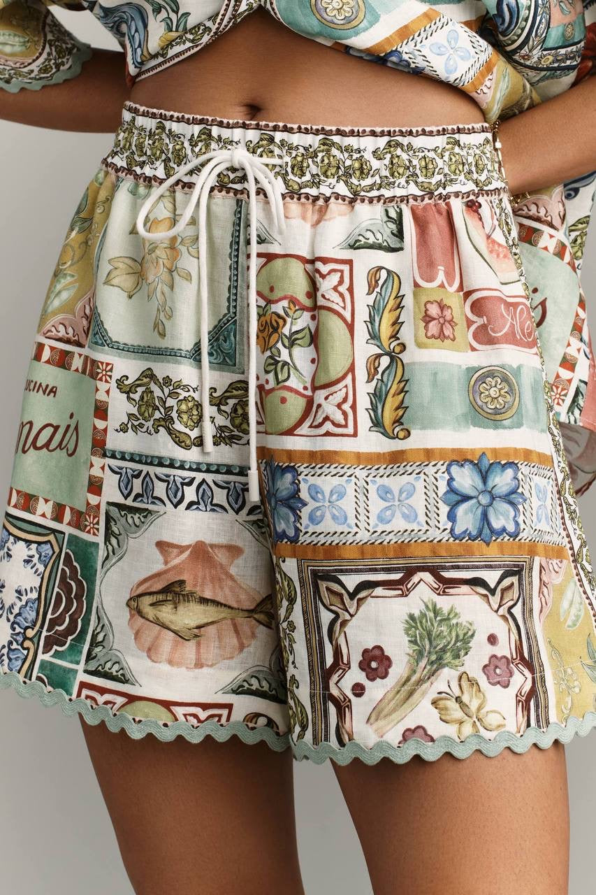 ALM Tommasina Linen Buttondown Shirt | Shorts | Set
