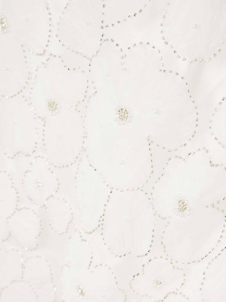 SP White Tulle Satin Bow Shift Mini Dress