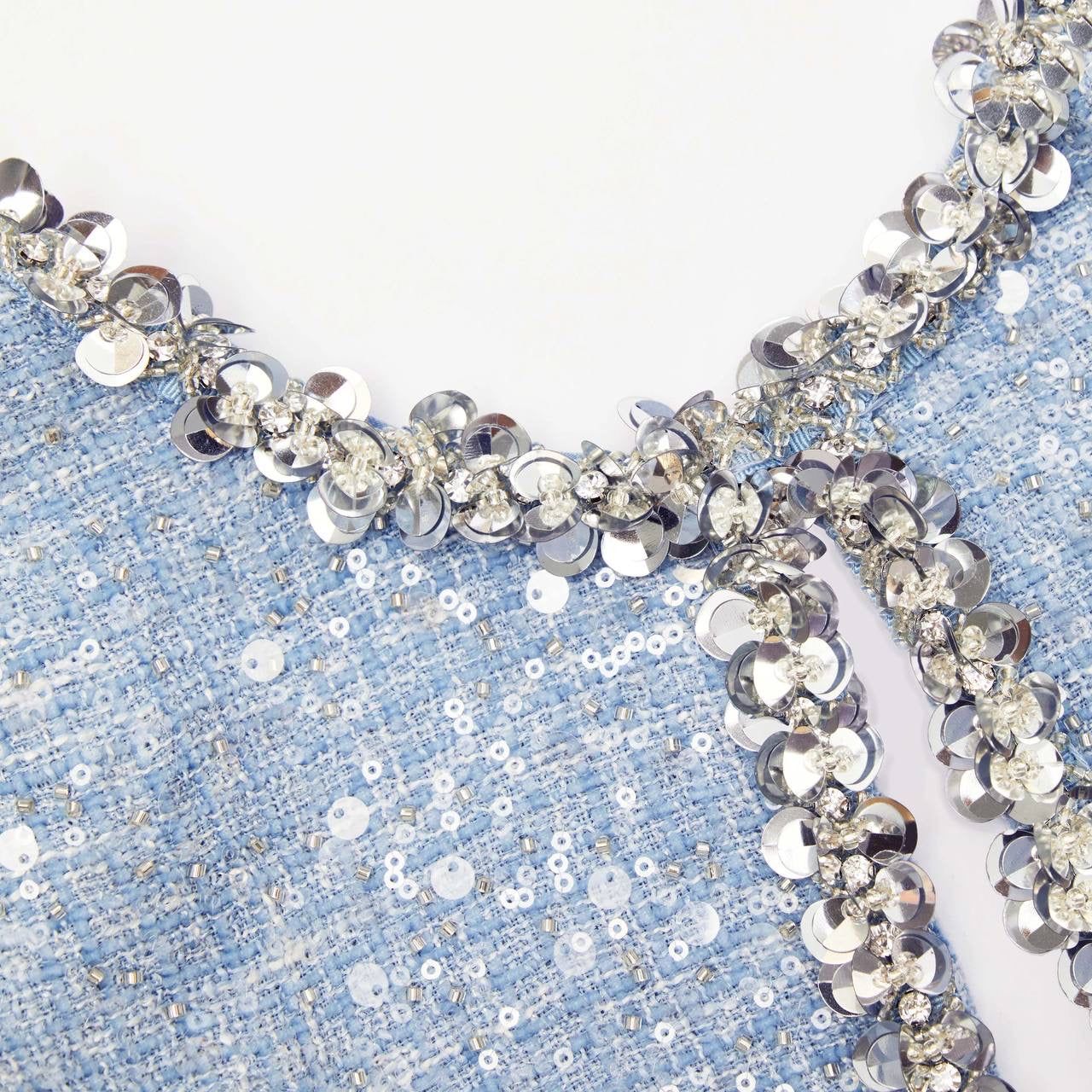 SP Blue Sequin Boucle Mini Dress