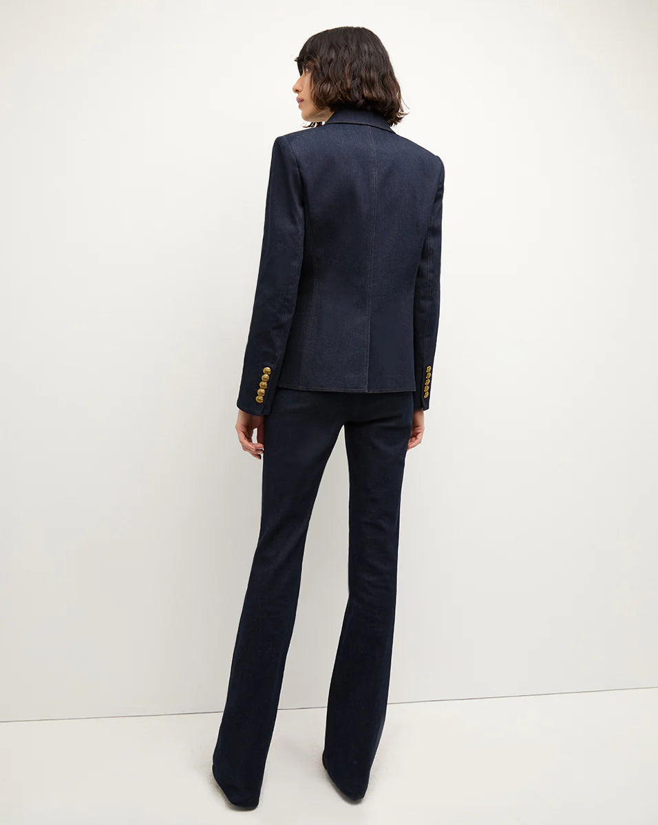 VB Aire Stretch-Cotton Denim Dickey Jacket Blazer