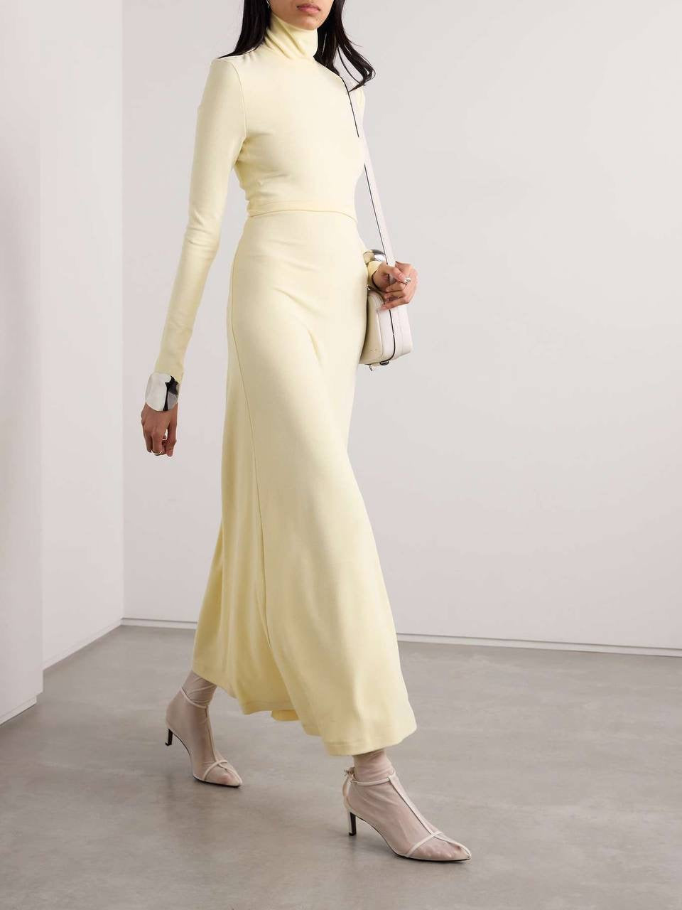 PS Jayne Rib Knit Turtleneck Midi Dress