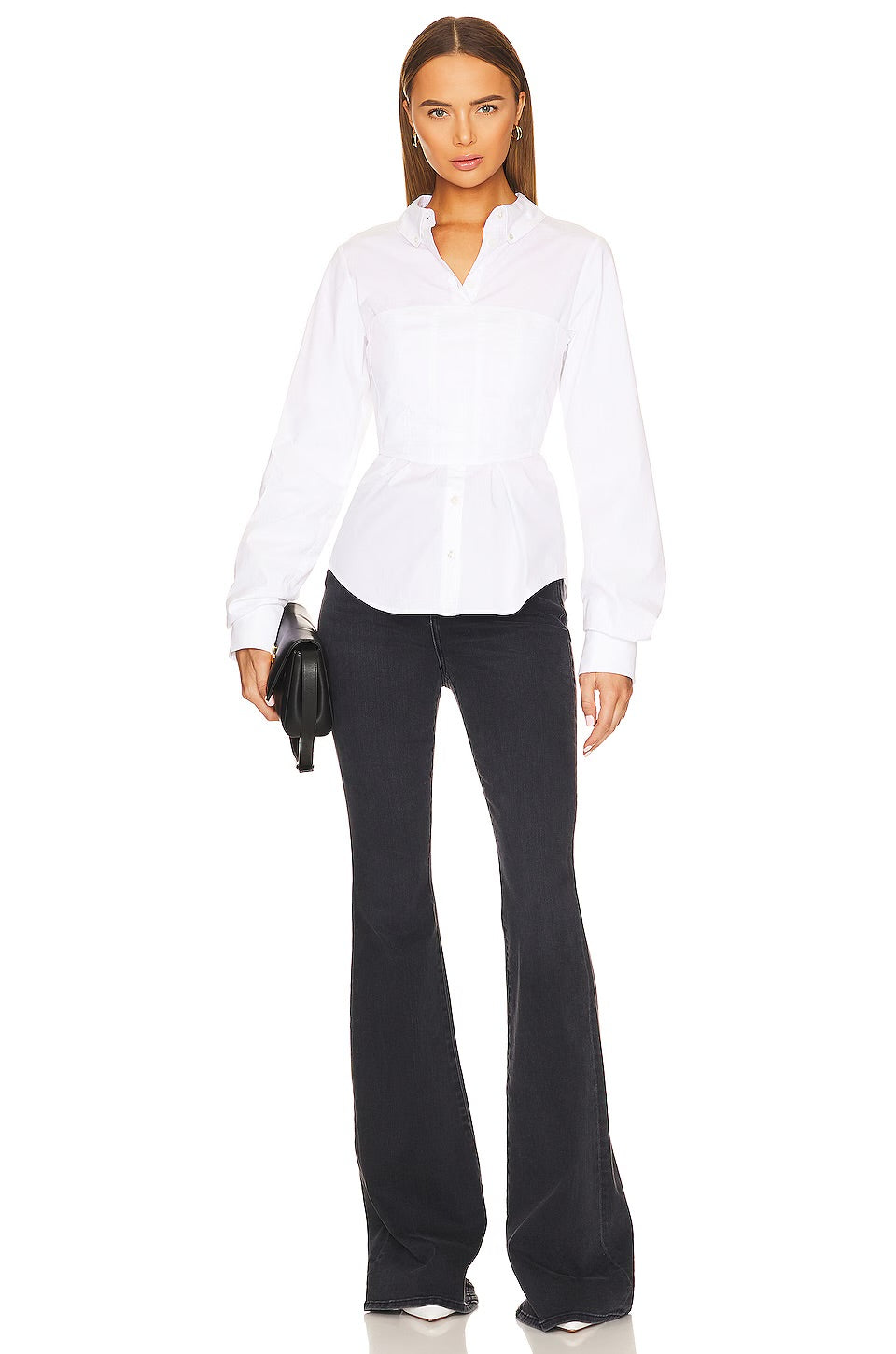 VB Keora Corset-Inspired Cotton Blouse Shirt