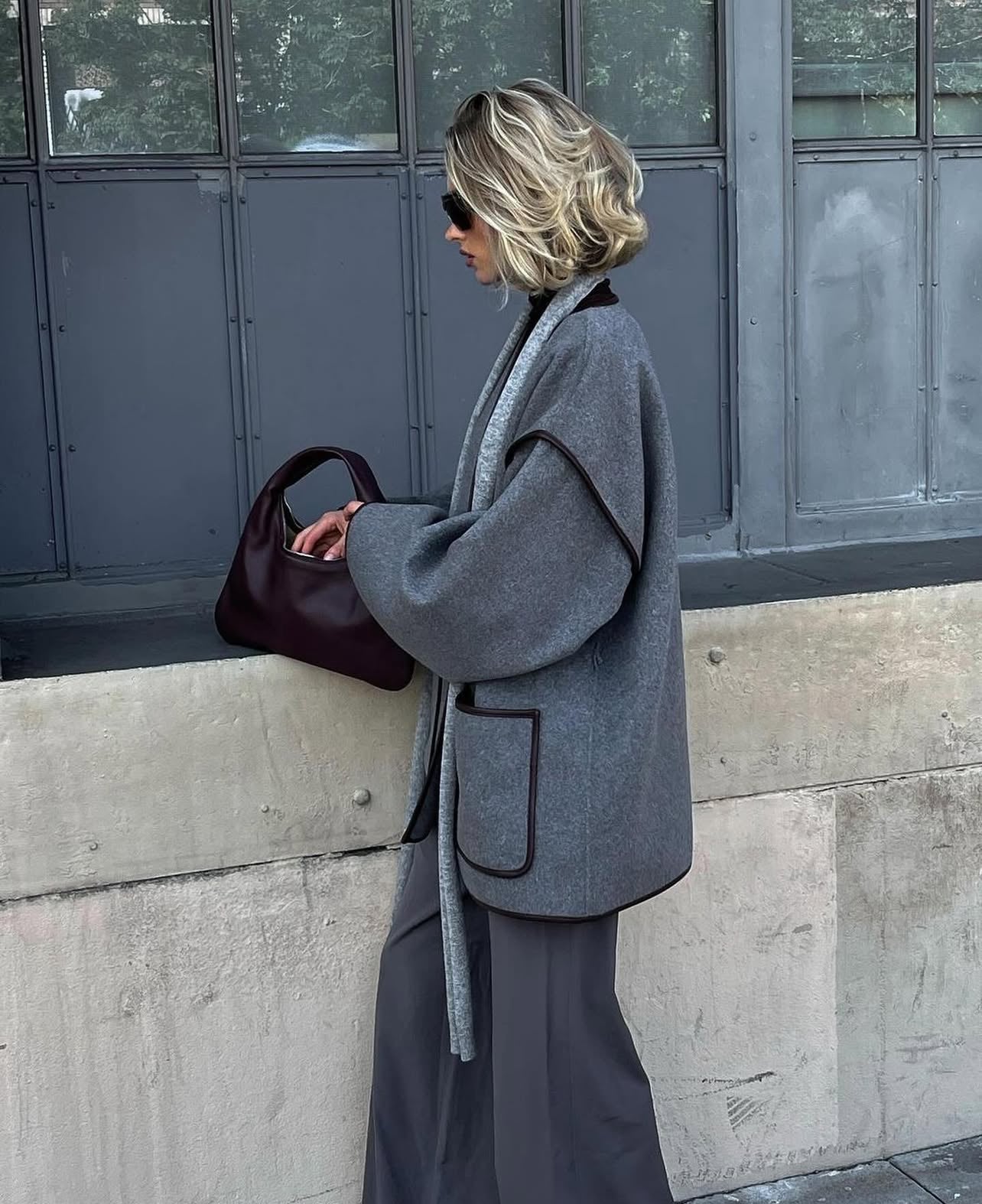 HS Wool-Blend Blanket Short Coat