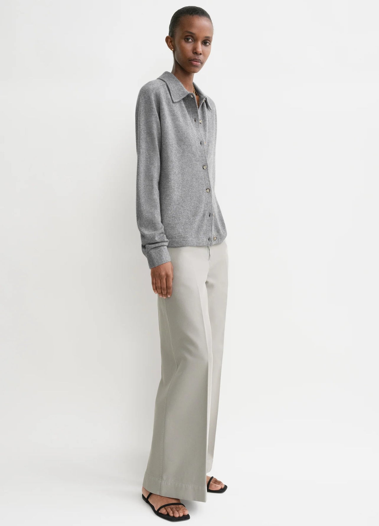 Tot Raglan Sleeve Cashmere Cardigan Shirt