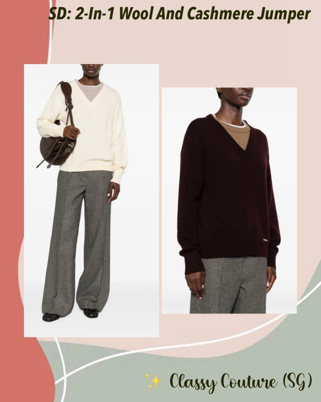2-In-1 Wool And Cashmere Jumper