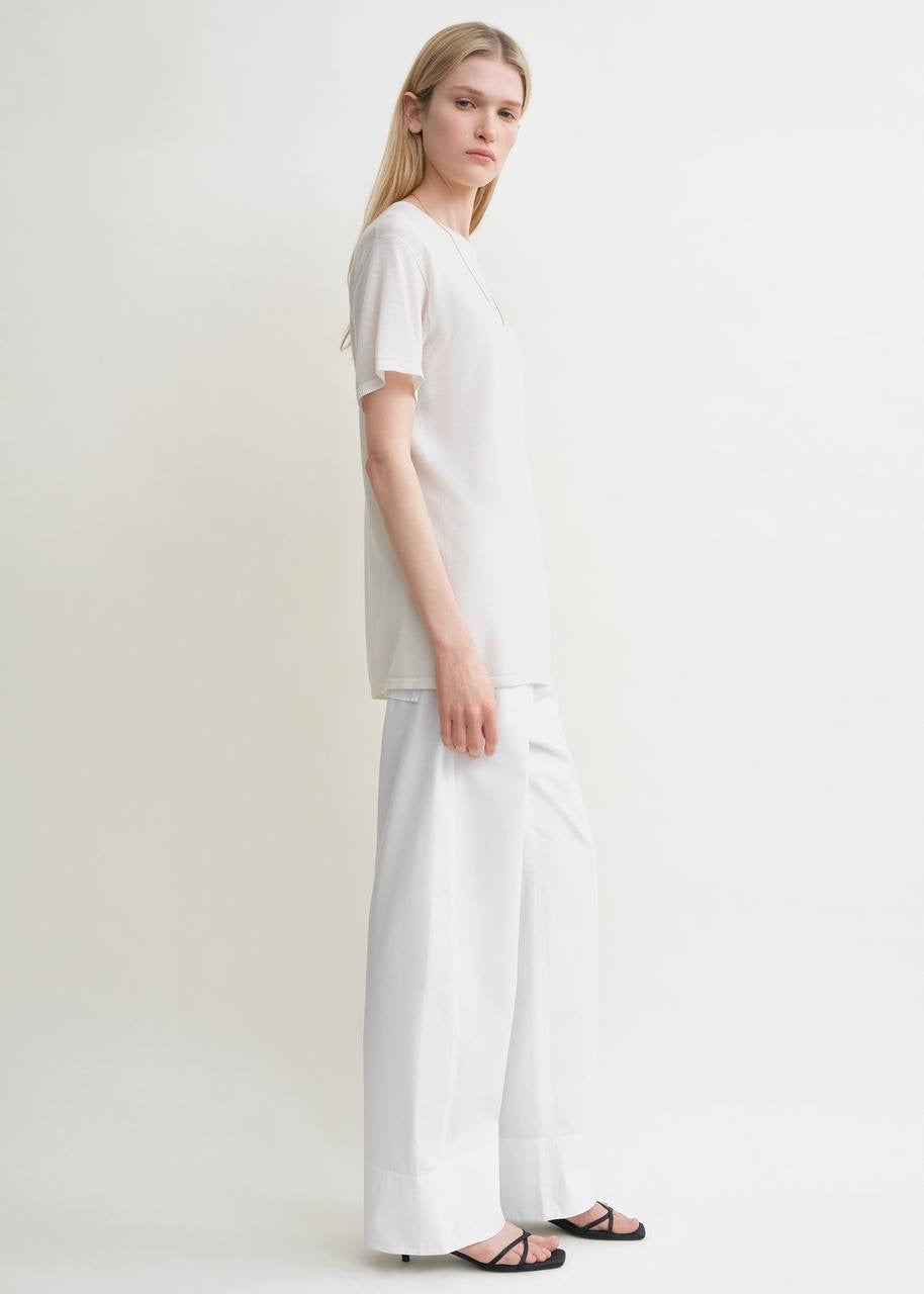 TOT Lyocell-Cashmere Oversized Tee Knit Long Shirt