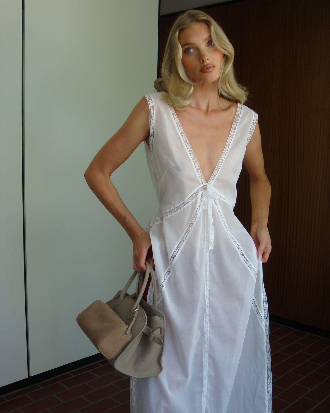 HS Voile Daylight Cotton Nightgown Shirtdress Midi Top