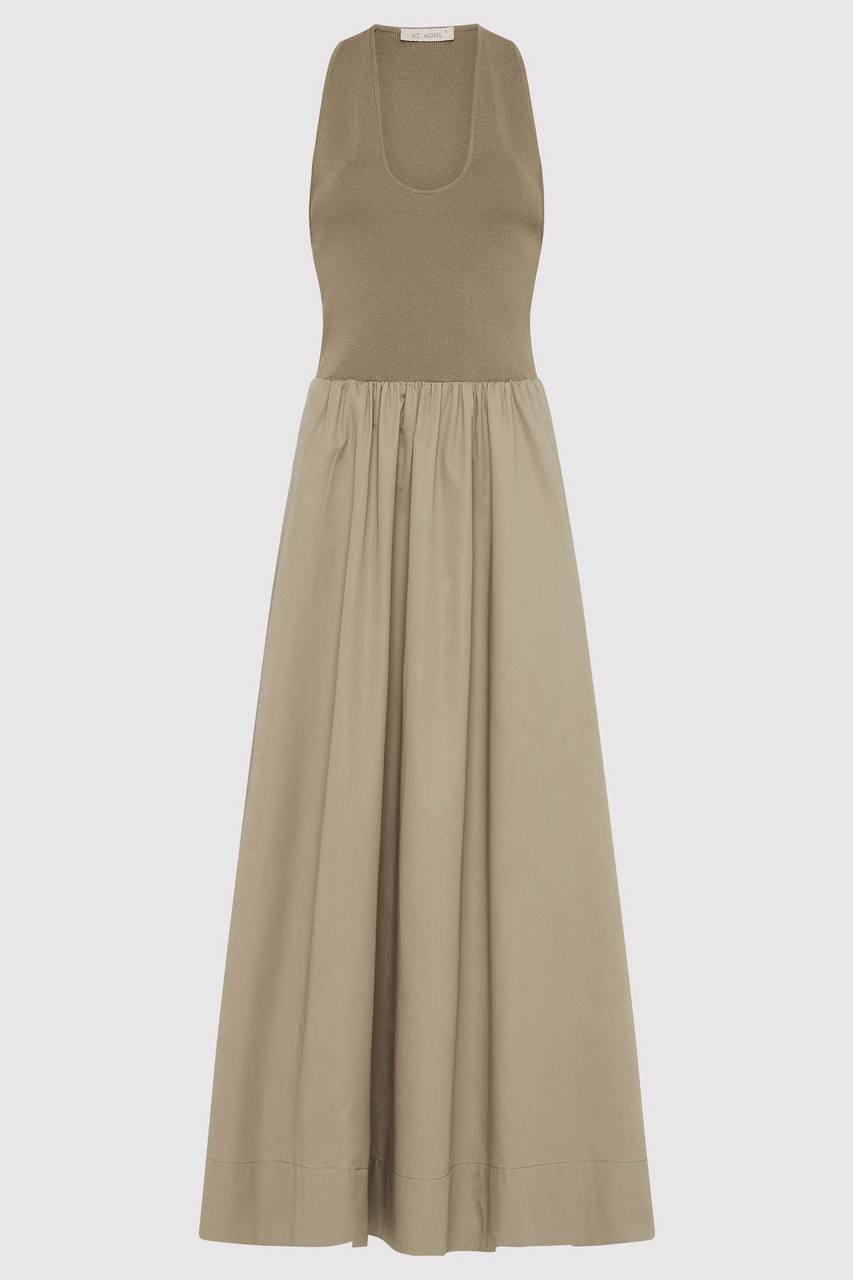 SA Plunge Neck Midi Maxi Dress