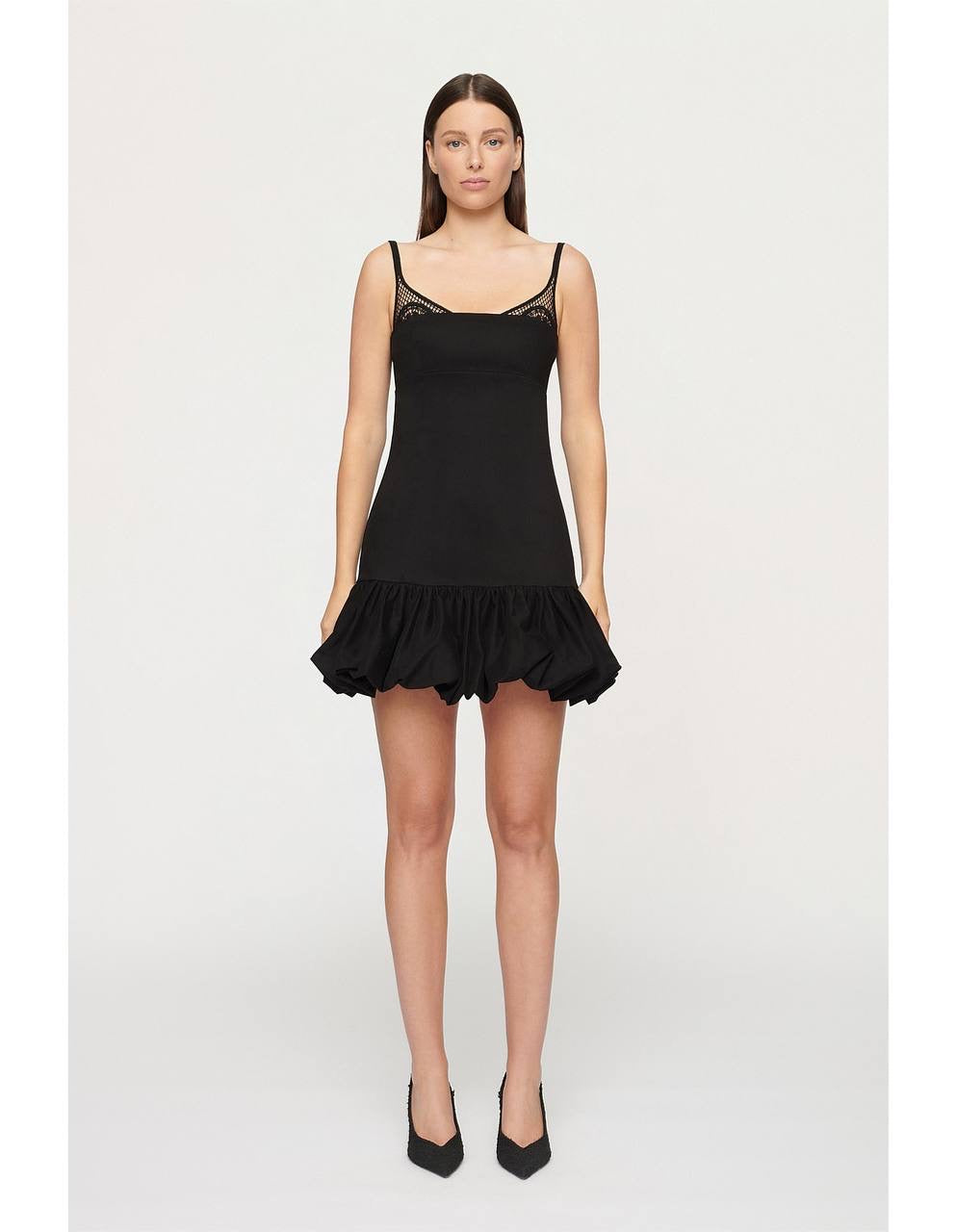 CLE Daisy Cotton Satin Mini Dress