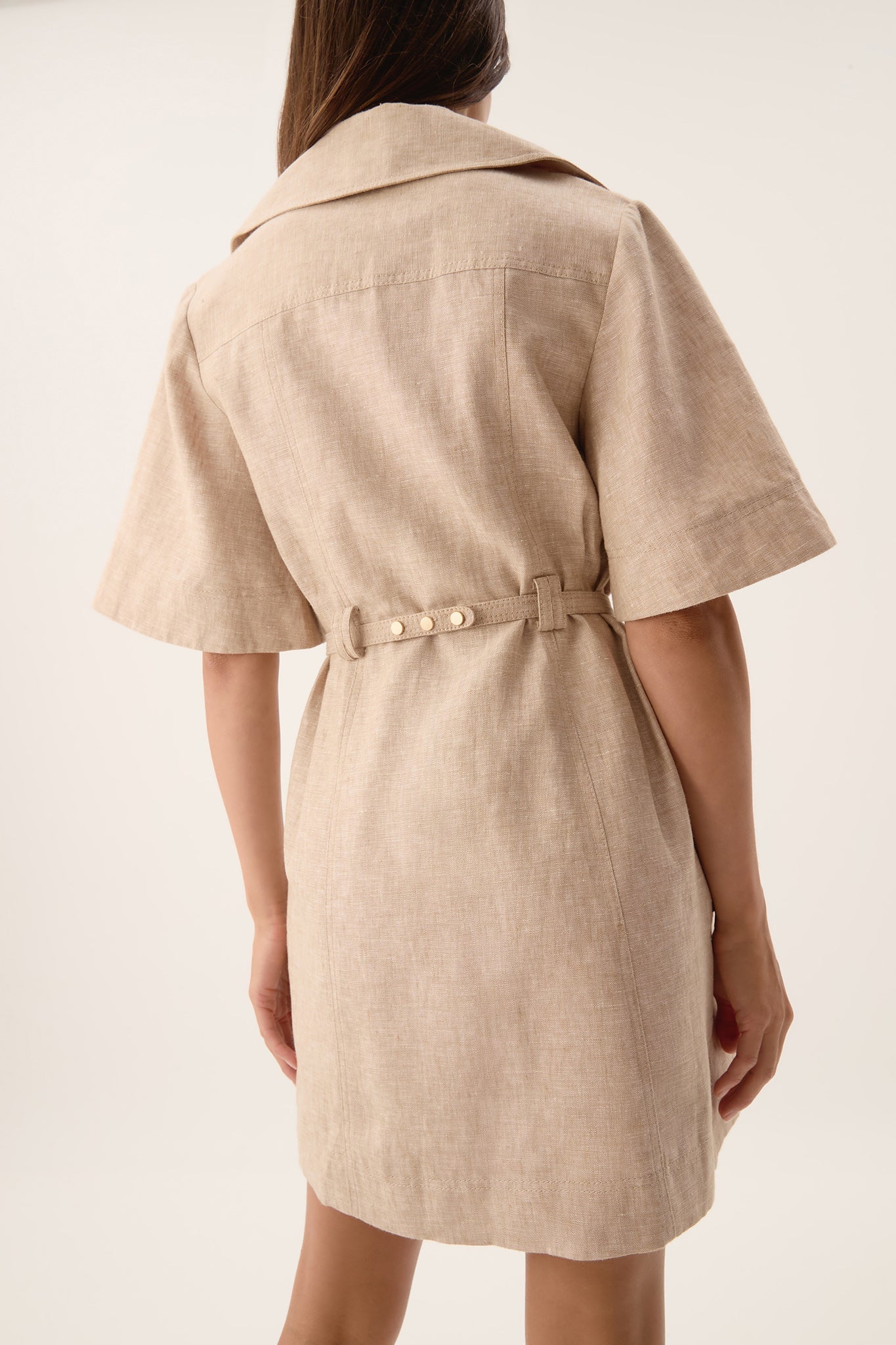 AJ Morgan & Ana Linen-Blend Mini Dress