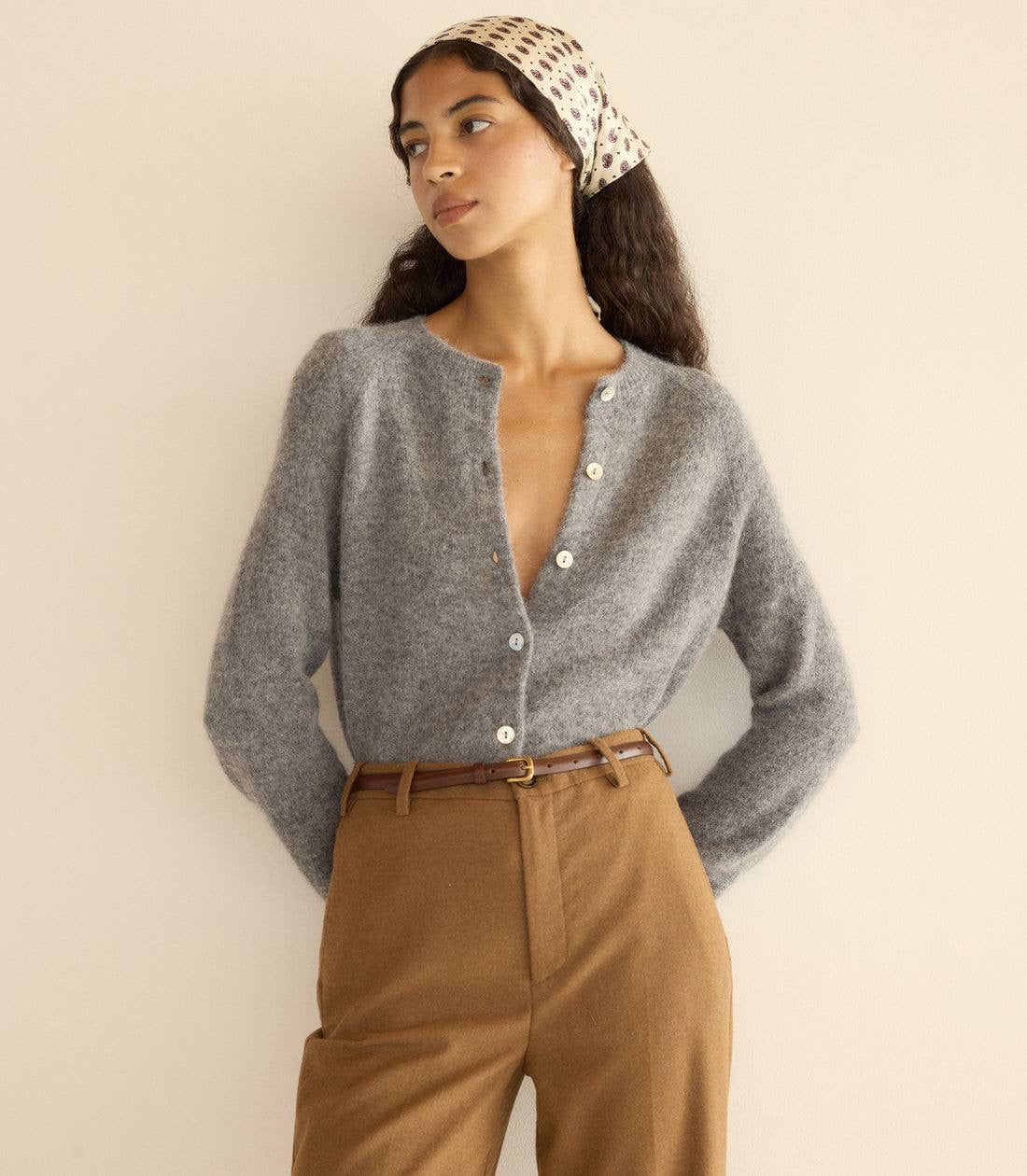 5 Colors! DN Petra Alpaca-Wool Blend Long Sleeved Cardigan