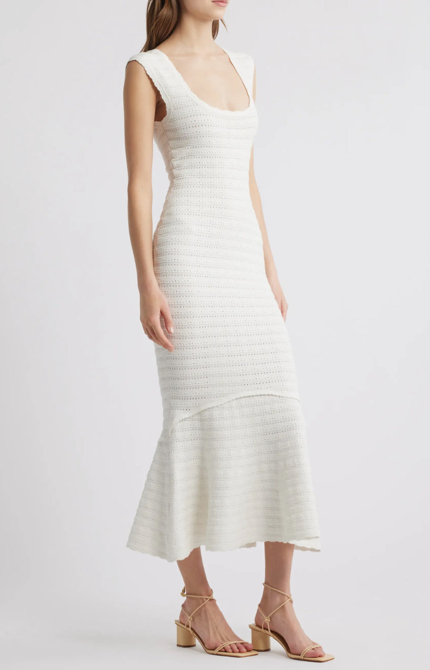 LSF Leigh Pointelle Bodycon Midi Dress