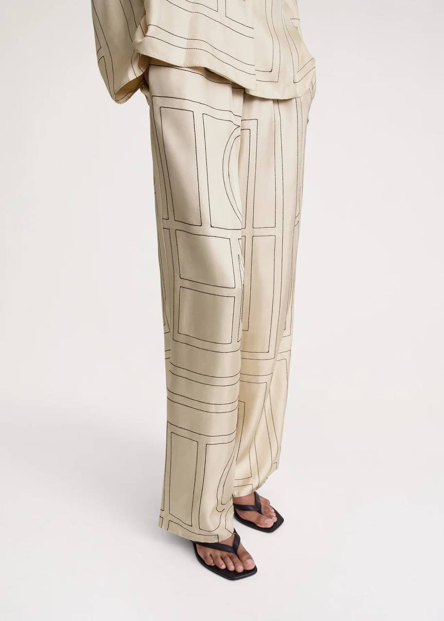 9 Colors! (PART 2/2) Tot Monogram Silk PJ Shirt Top | Shorts | Pants | Embroidered Set