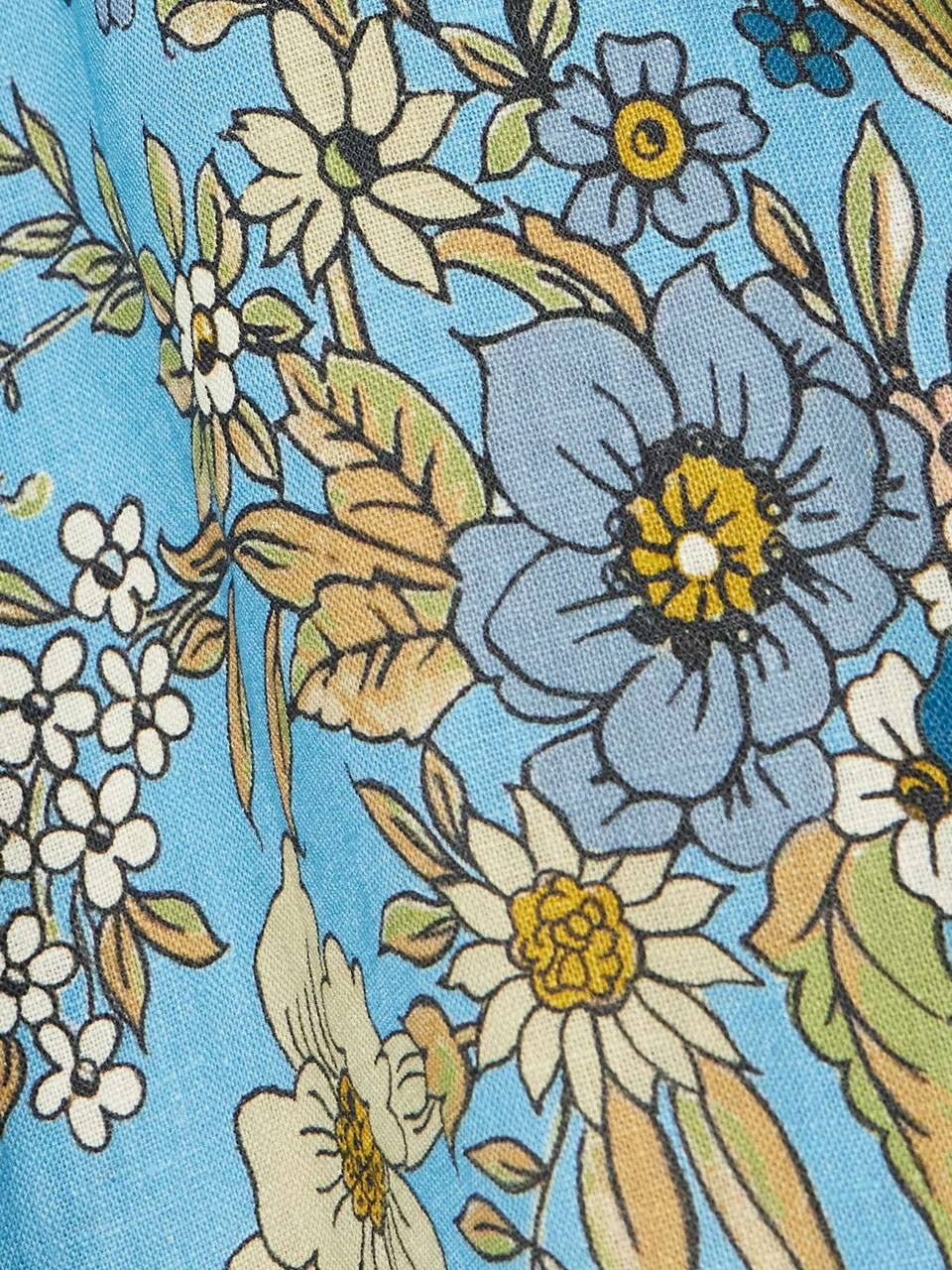 ALM Cassie Floral Linen Mini Dress