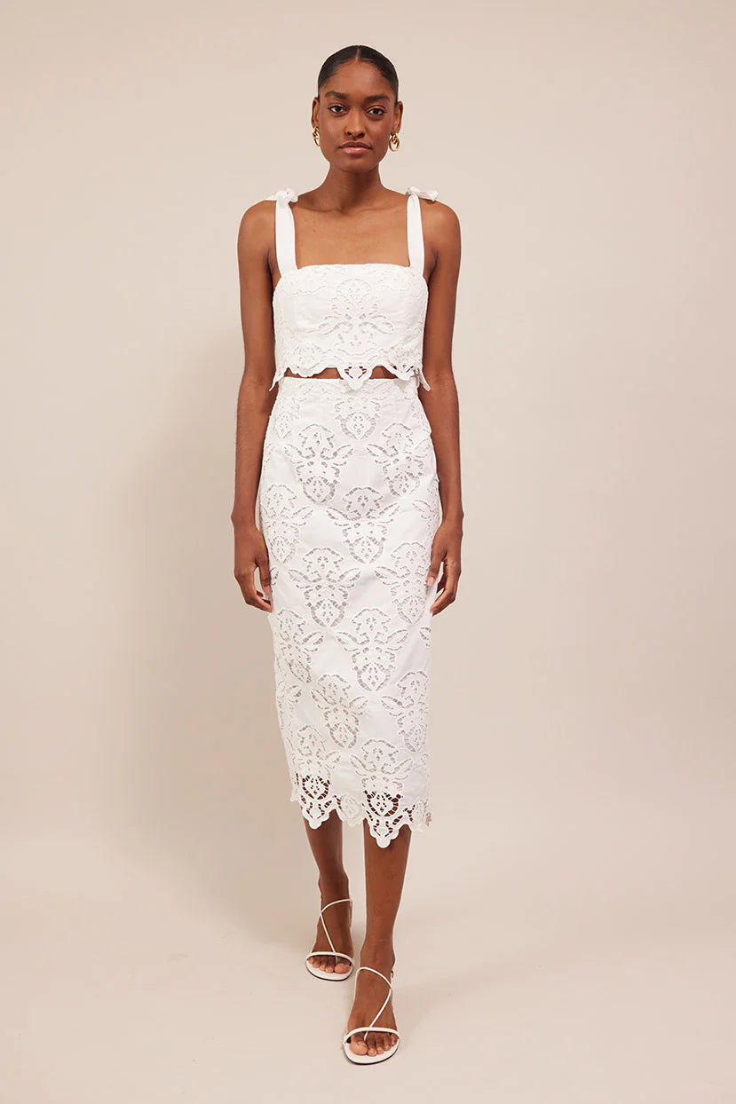 CC Shilo Lace Top | Sienna Midi Skirt | Set