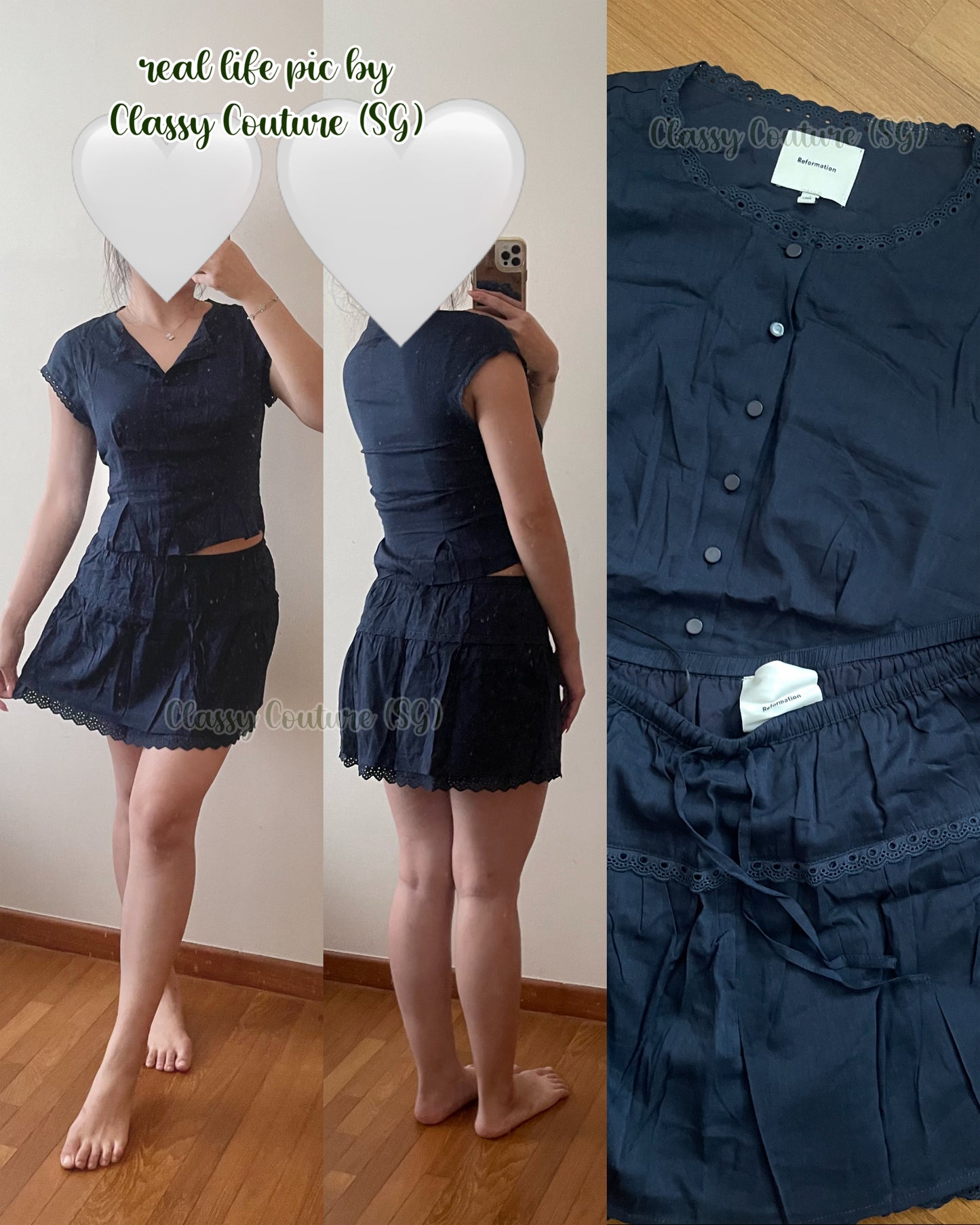 Ref Valetta Two Piece | Top Mini Skirt | Cotton-Viscose Set
