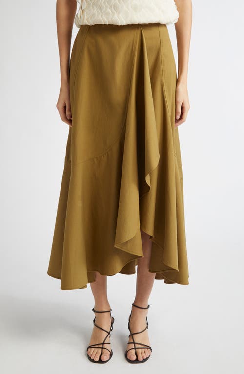 UJ Sabina Faux Wrap Cotton-Blend Midi Skirt