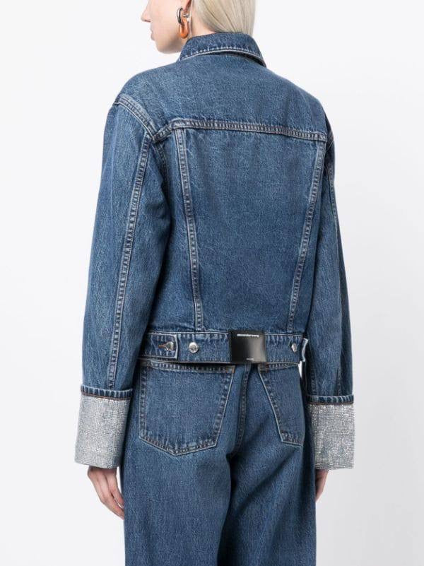 AW Crystal Embellished Denim Jacket | Pants | Set