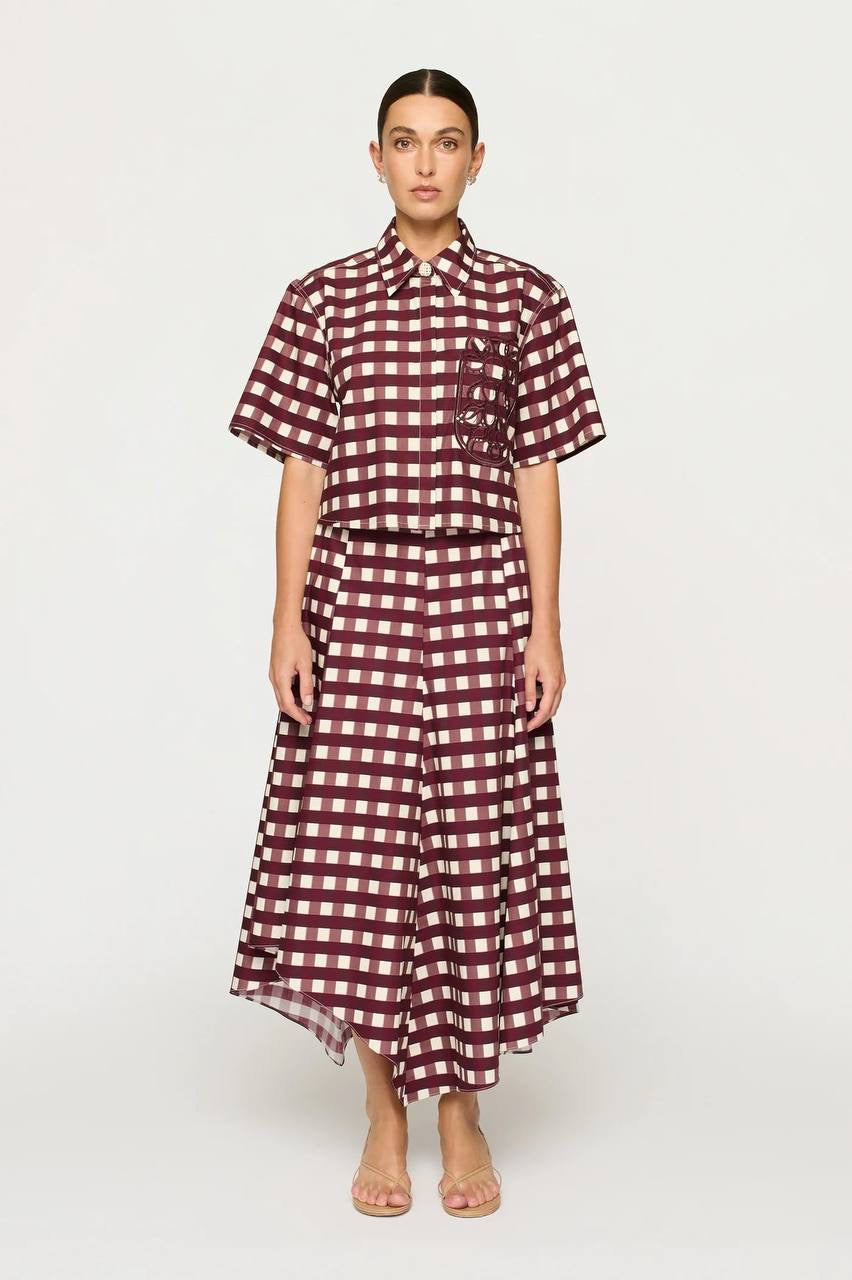 CLE Flavio Body Shirt | Caspian Midi Skirt | Cotton Set
